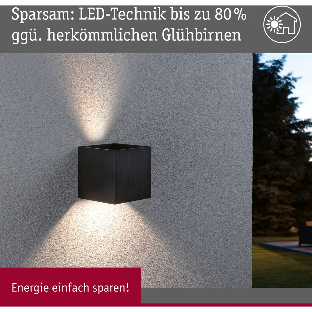 Paulmann LED Außen-Wandleuchte »Outdoor 230V Cybo RGBW Zigbee 2000-6500K anthrazit«, 2 flammig-flammig