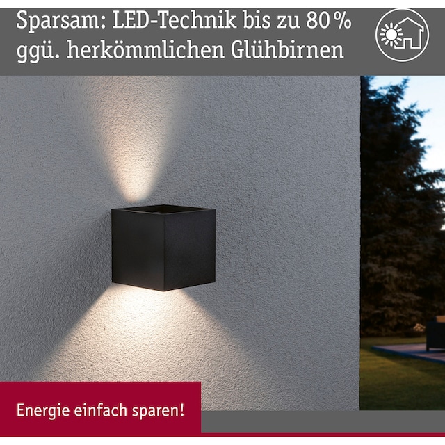 Paulmann LED Außen-Wandleuchte »Outdoor 230V Cybo RGBW Zigbee 2000-6500K  anthrazit«, 2 flammig-flammig, Zigbee RGBW | BAUR