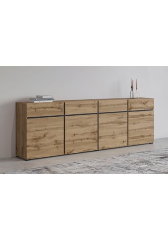 Sideboard »Cross,Breite 225 cm, moderne grifflose Kommode,4 Türen/4 Schubkästen«