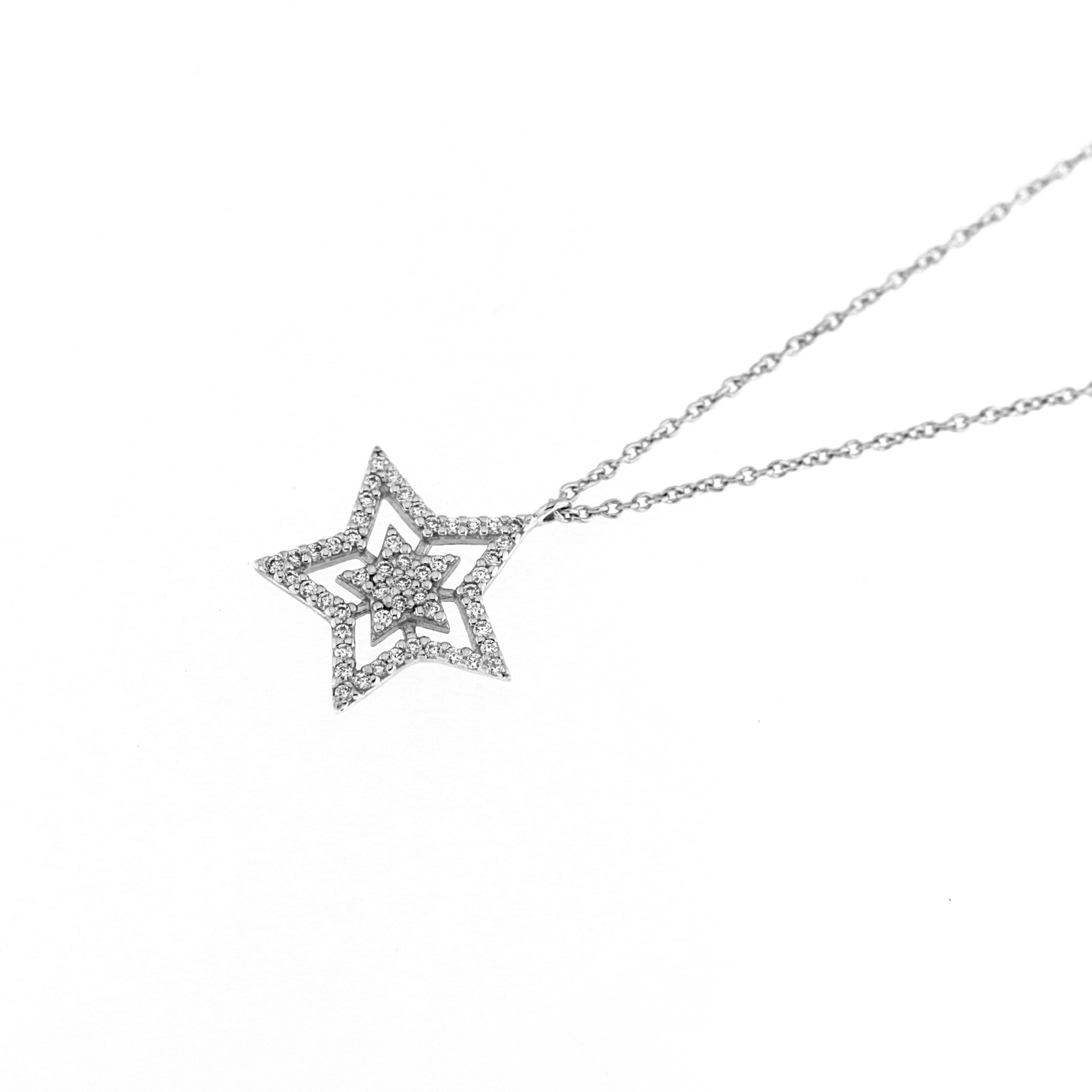 Smart Jewel Kette mit Anhänger »Stern mit Zirkonia Steinen, Silber 925«