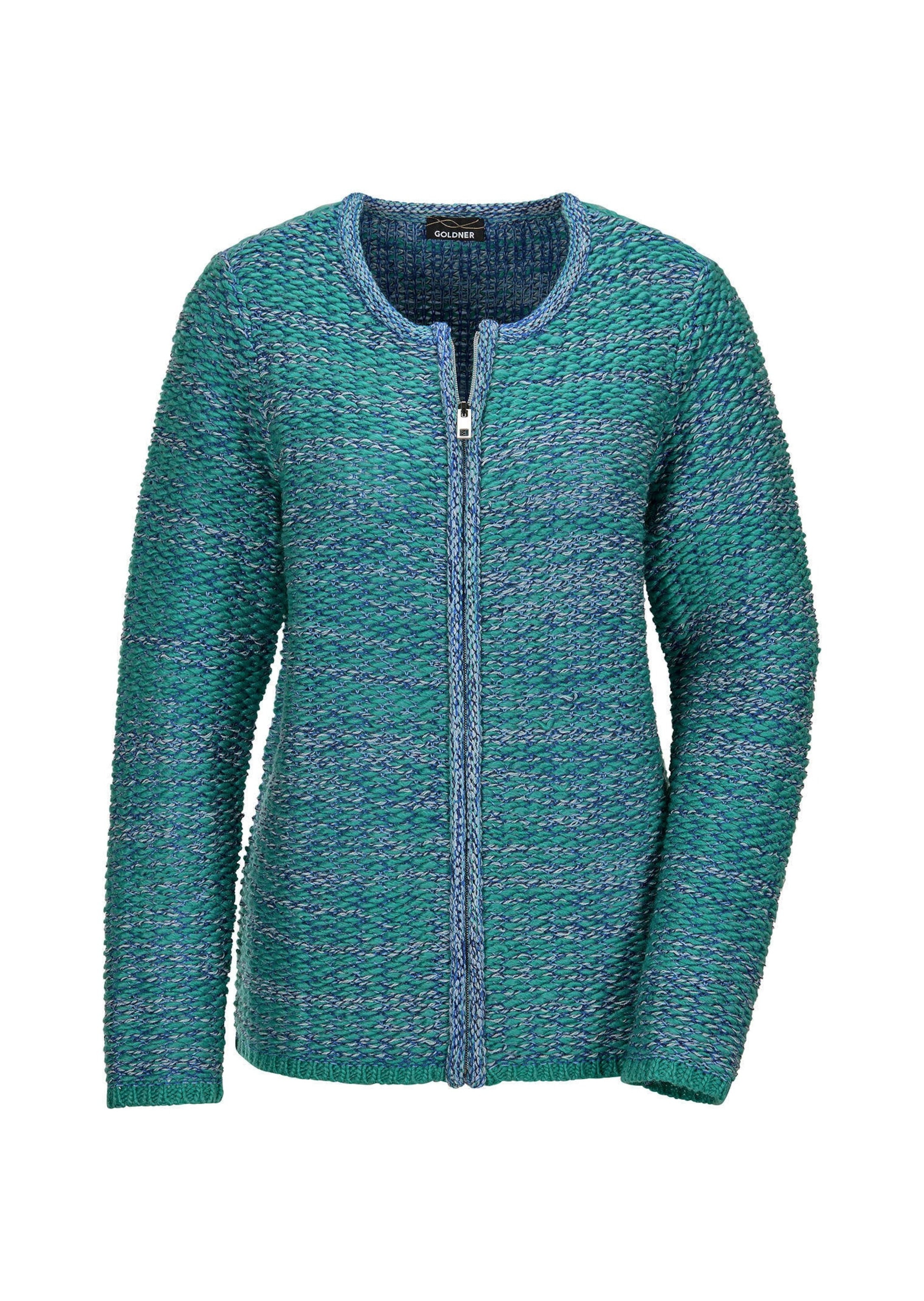 GOLDNER Strickjacke "Strukturjacke mit Rollband" dekoratives Rollbändchen a günstig online kaufen