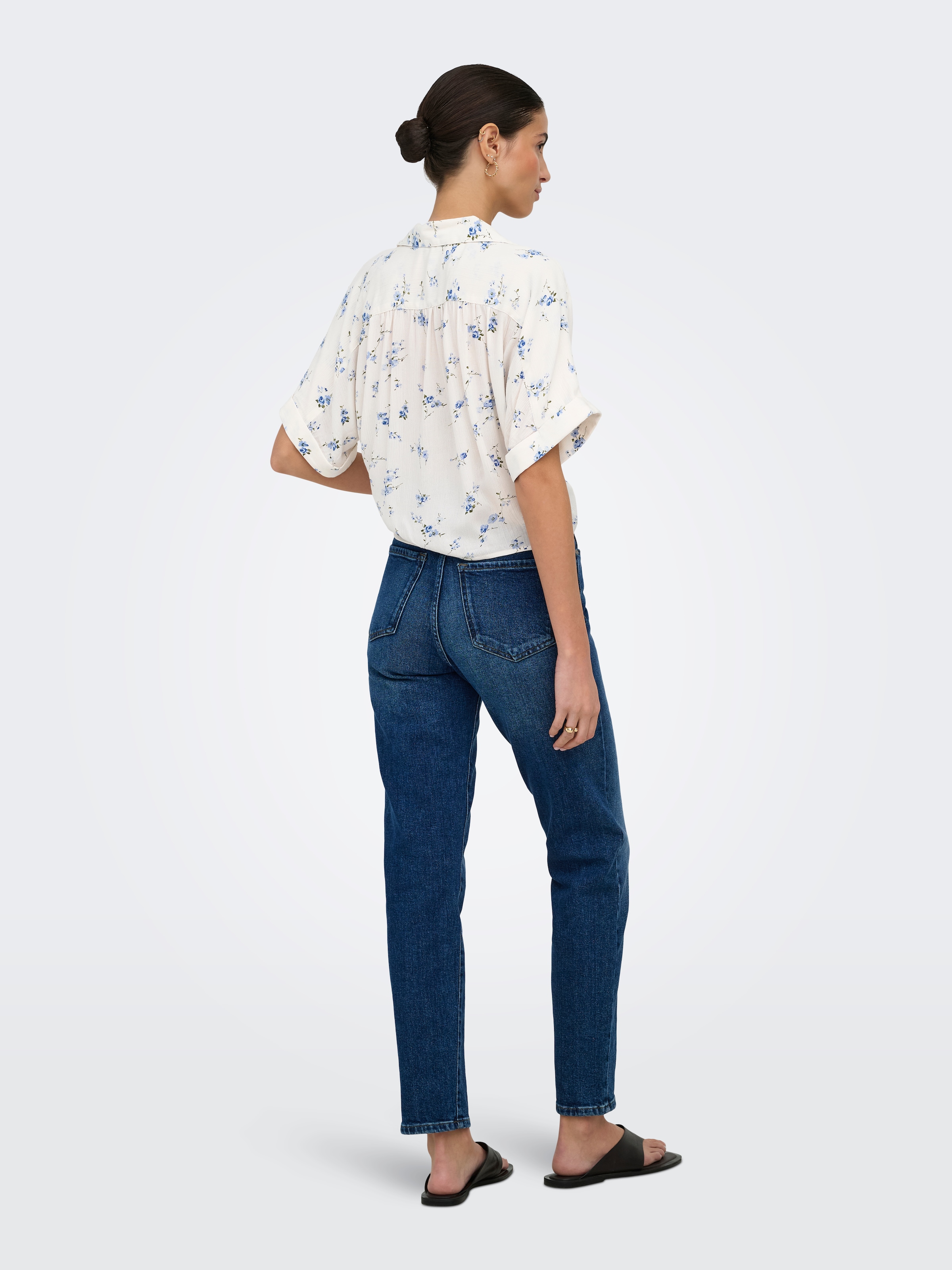 ONLY Kurzarmbluse »ONLPAULA LIFE S/S TIE SHIRT WVN NOOS« Viskose, regular fit