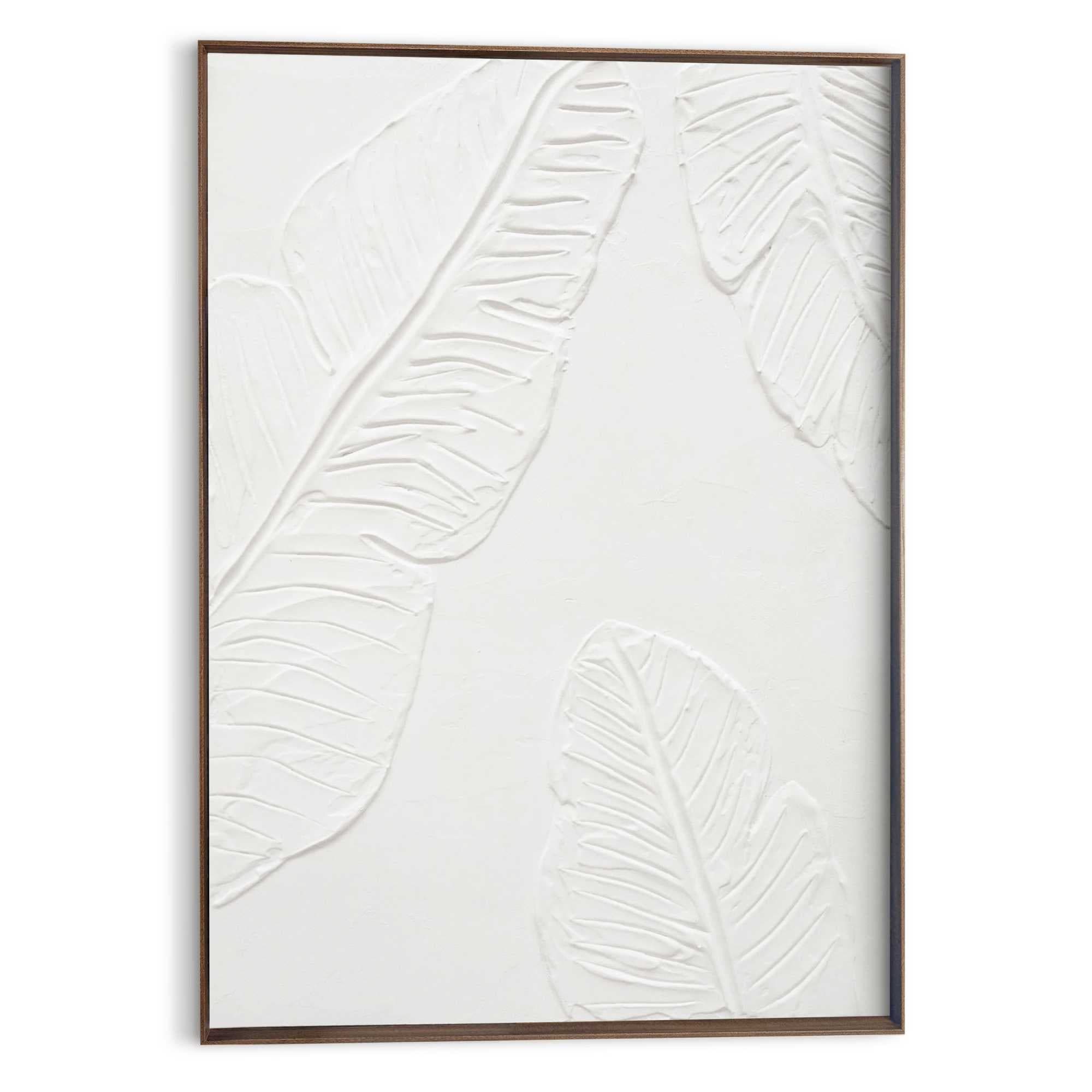 Reinders Wandbild "Tropische Blätter" Wohnzimmer - Weiß - MDF - Blumen und Pflanzen - 50x70 cm