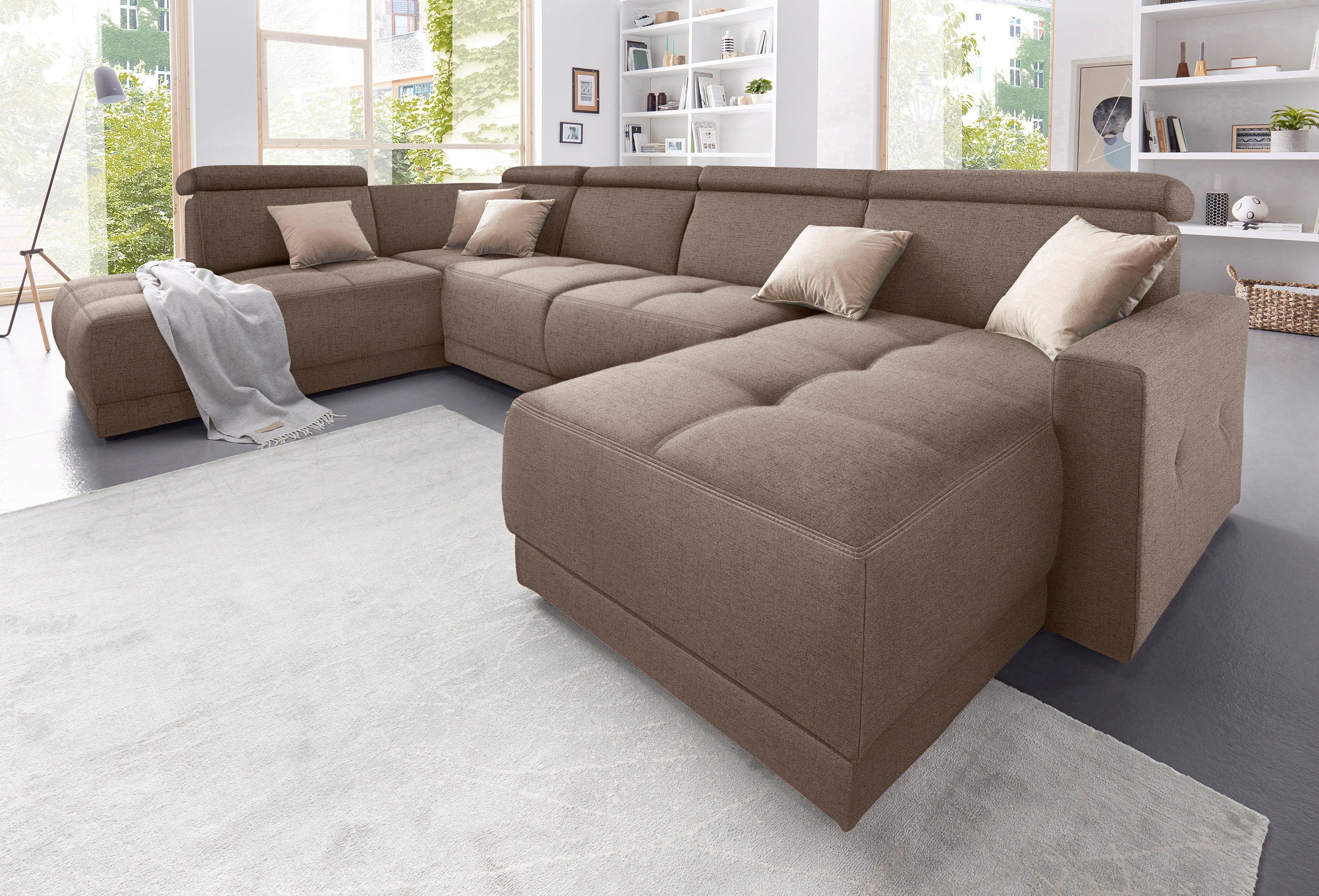 DOMO collection Wohnlandschaft »Ava U-Form«, mit Federkern, wahlweise ...