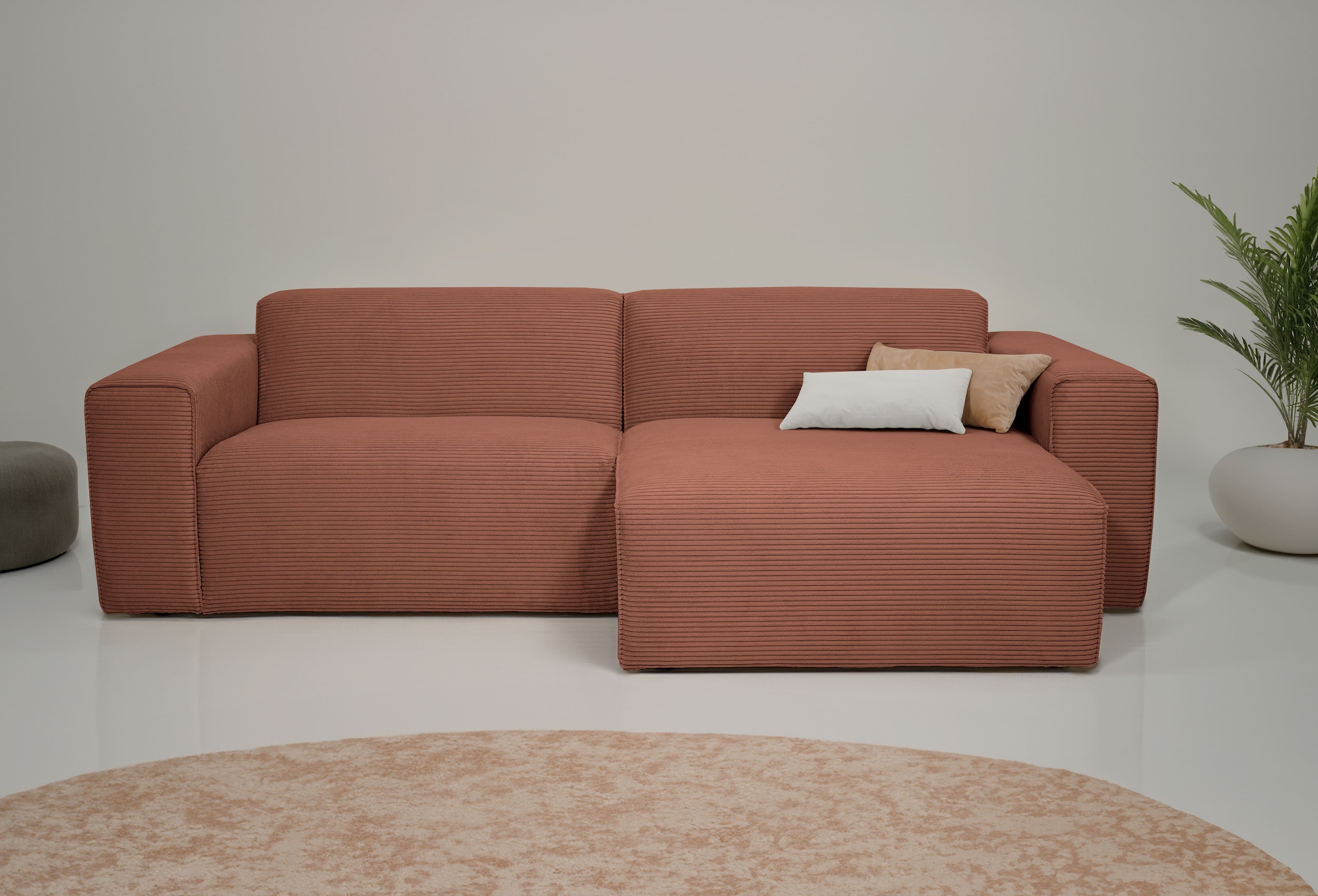 OTTO home Ecksofa "Koa, 228 cm, L-Form, Modulsofa in Cord, Chenille, Strukt günstig online kaufen