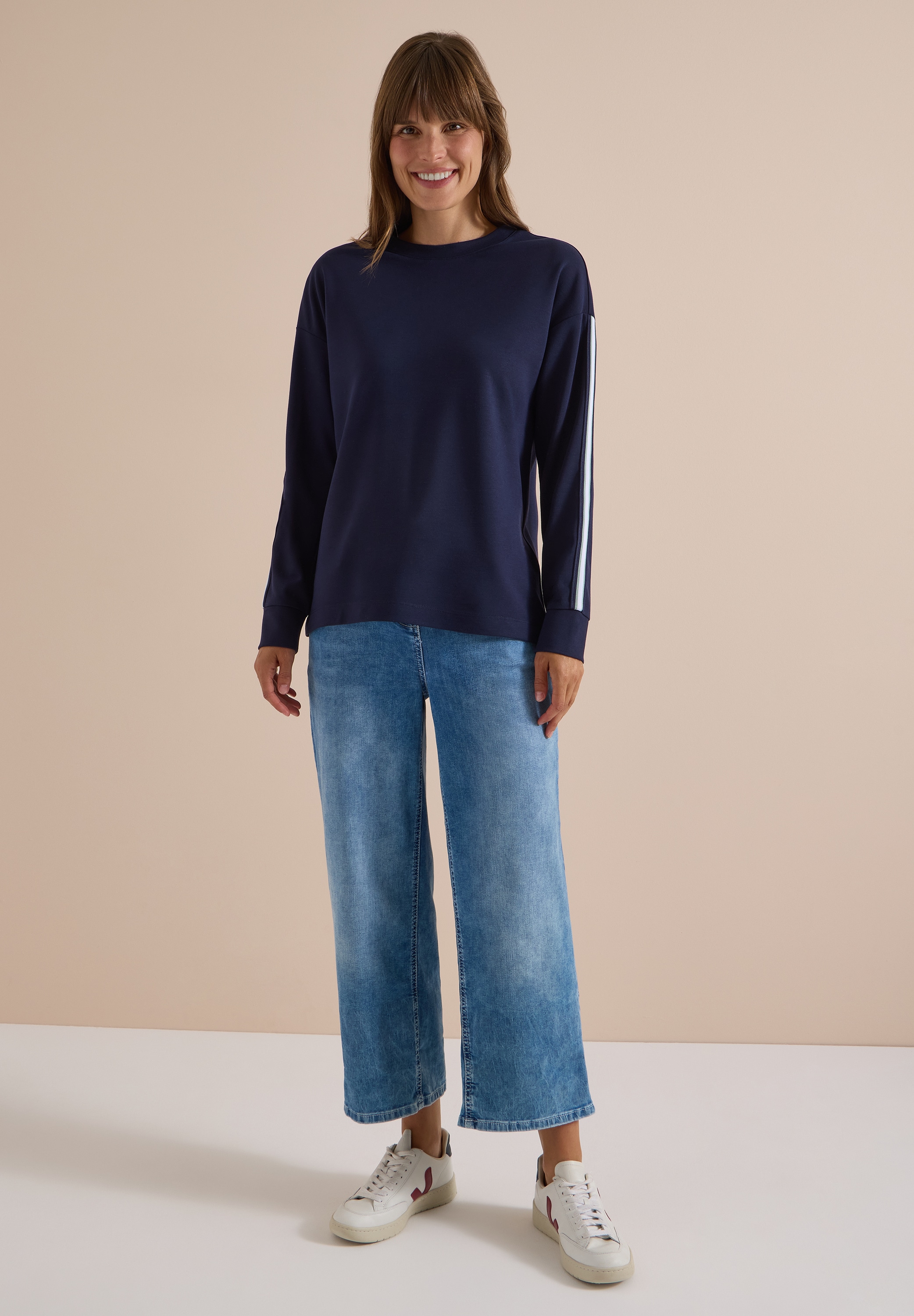 Cecil Sweatshirt , mit Tape Detail am Ärmel

