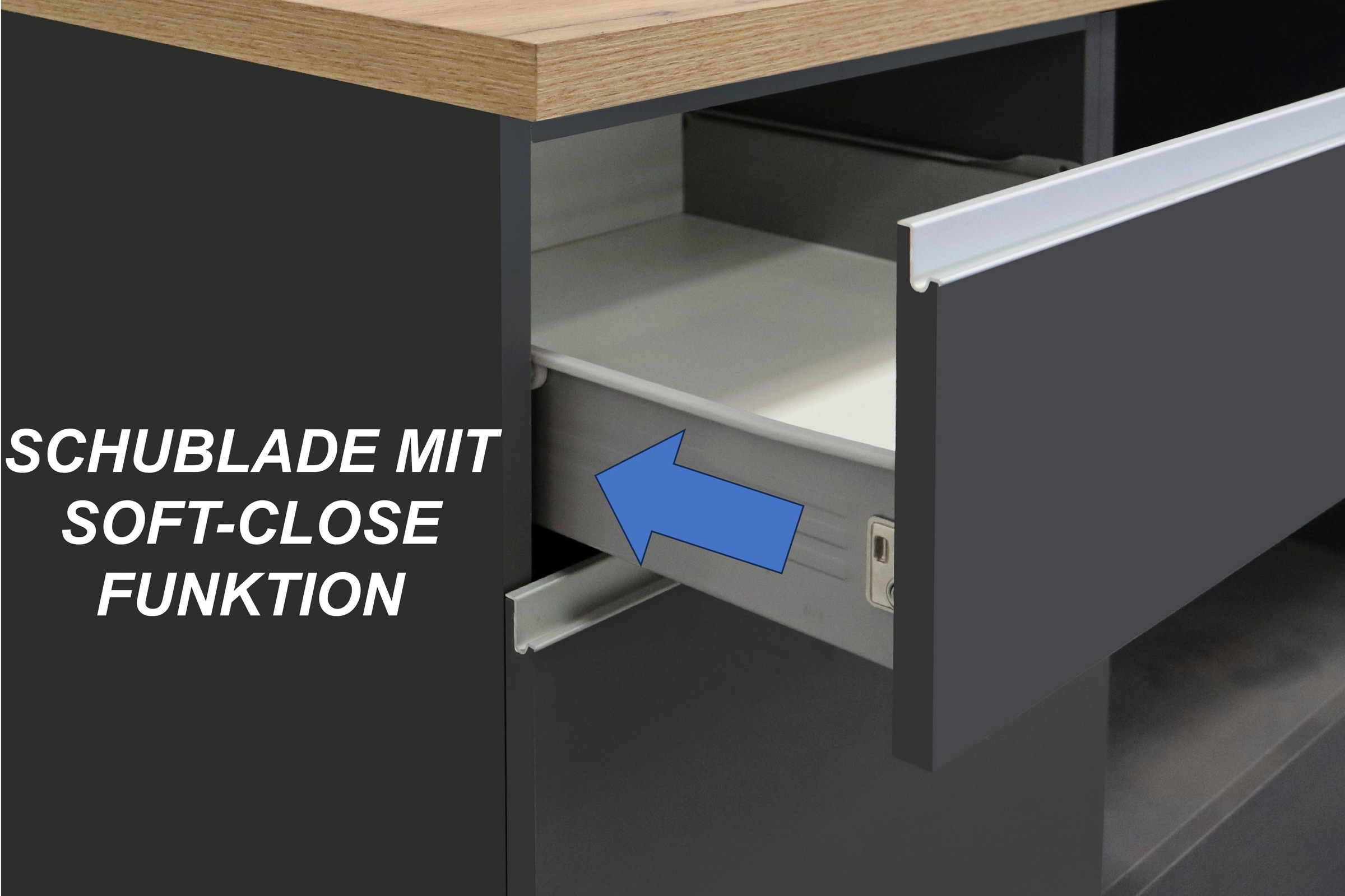 KOCHSTATION Küchenzeile »KS-Sole«, Breite 256 cm, Hängeregal, Geschirrabtropfschrank, ohne E-Geräte