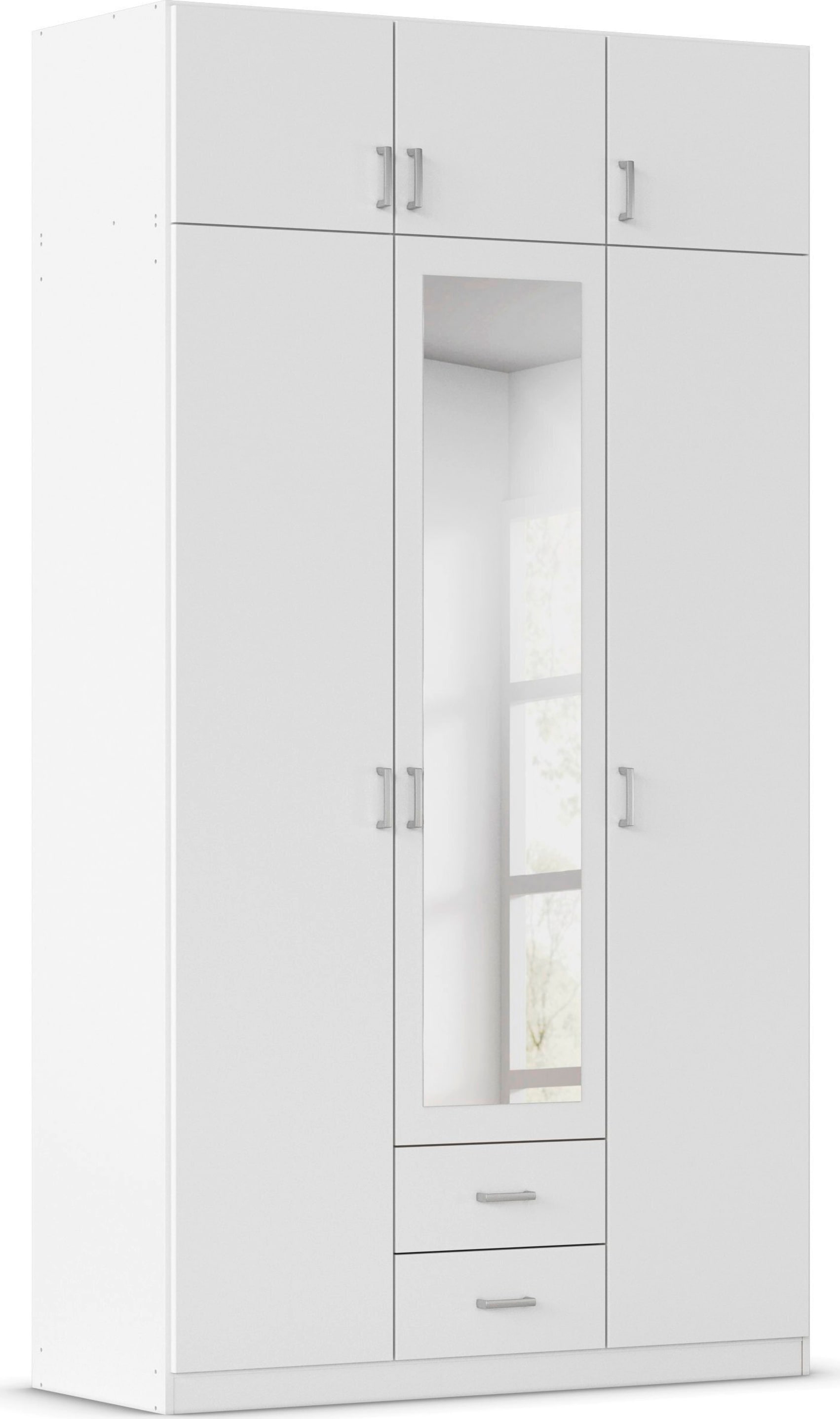 rauch Kleiderschrank "Schrank Garderobe Wäscheschrank GAMMA in 4 Breiten 91-226 cm" 3 verschiedene Ausstattungen BASIC/CLASSIC/PREMIUM (inkl. SOFT-CLOSE), mit Schubladen und Schrankaufsatz sowie Spiegel MADE IN GERMANY