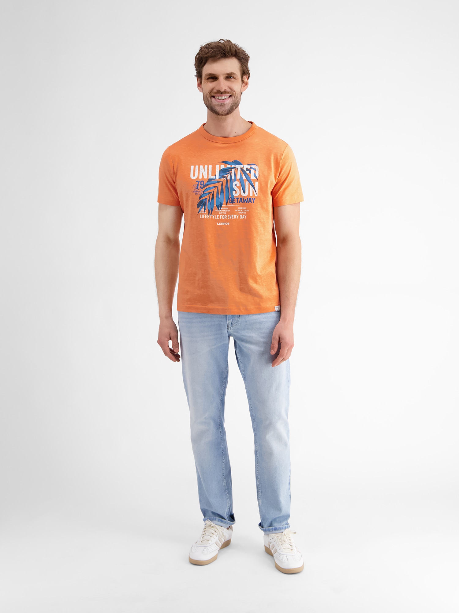 LERROS T-Shirt »LERROS Herren T-Shirt mit Brustprint«