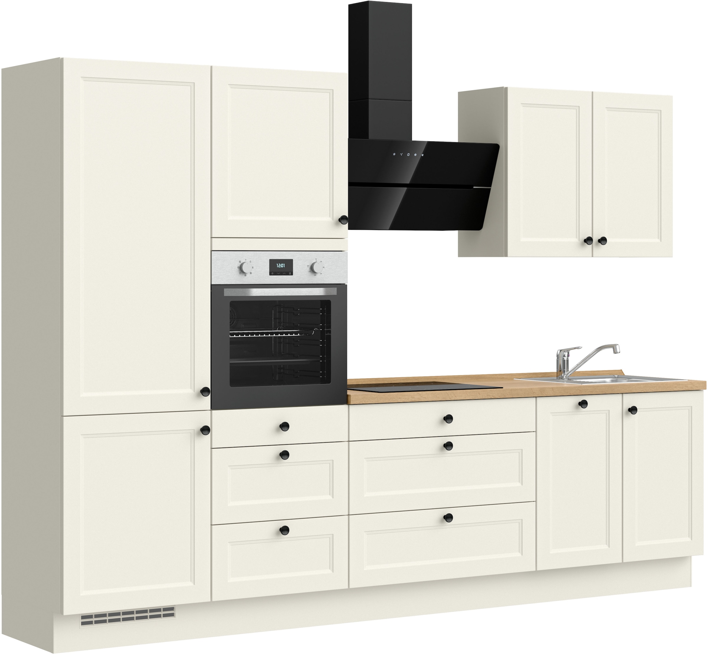 nobilia® Küchenzeile »"Cascada II"«, vormontiert, Breite 300 cm, Ausrichtung wählbar, wahlw. mit E-Geräten