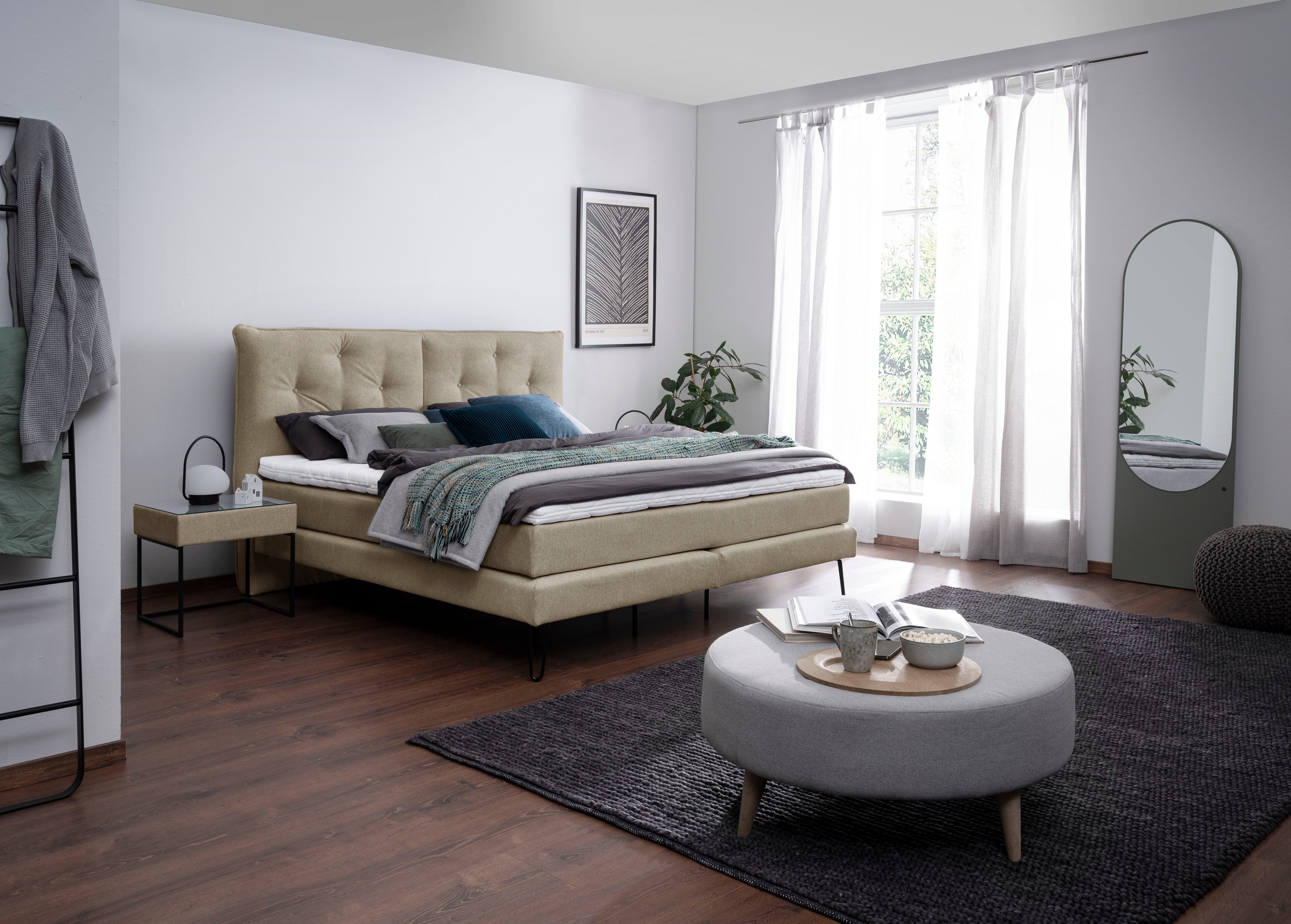 alina Boxspringbett »Longon inkl. Matratze und Komfortschaum-Topper, Breite 180x200cm«, erhältlich in verschiedenen Härtegraden