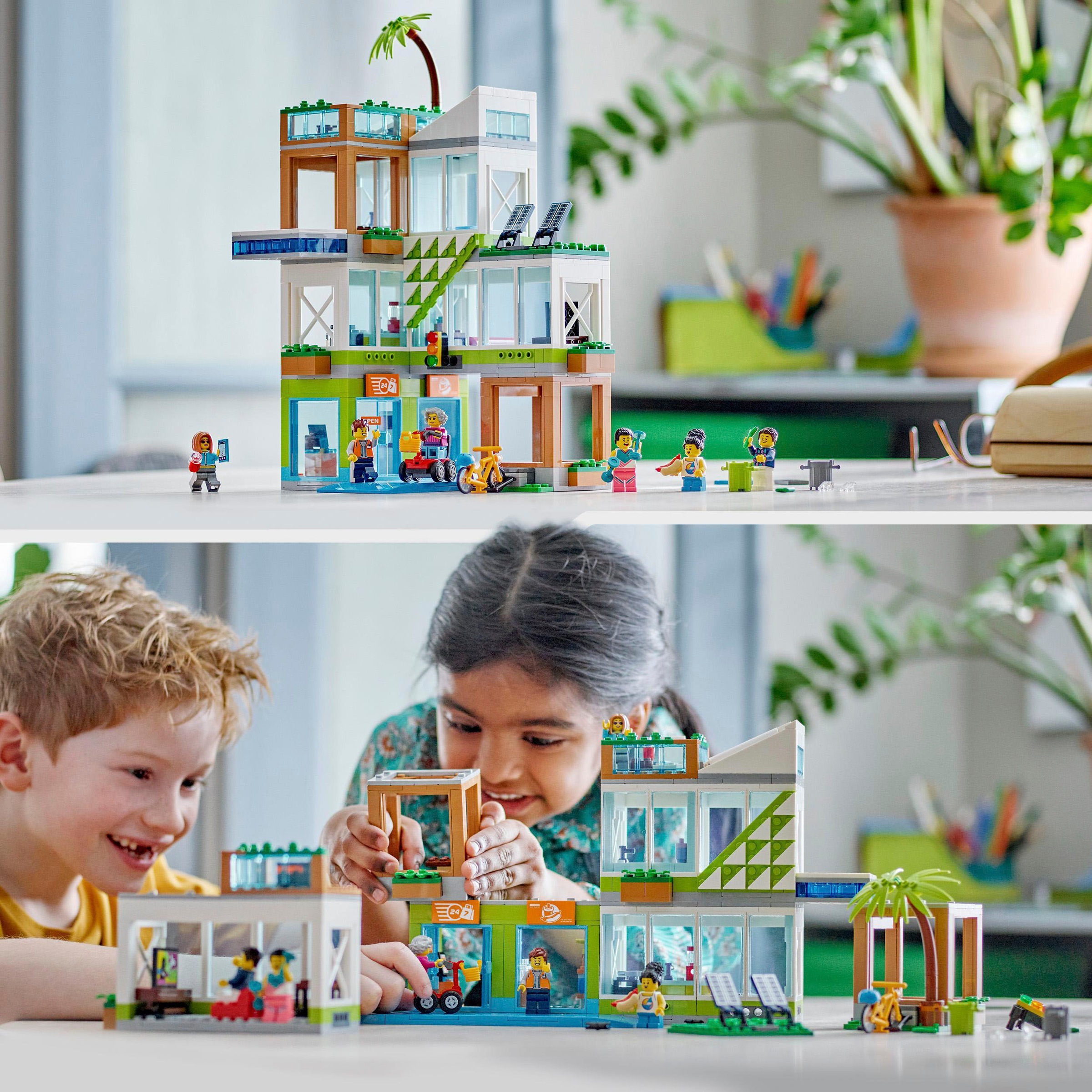 LEGO® Konstruktionsspielsteine »Appartementhaus (60365), LEGO® City«, (688 St.), Made in Europe