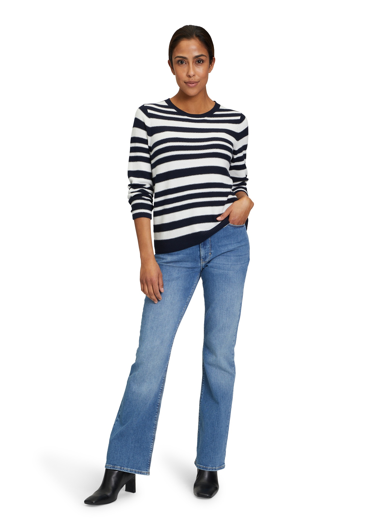 Betty Barclay Strickpullover »Betty Barclay Basic-Strickpullover mit Streifen«, (1 tlg.), Ringel