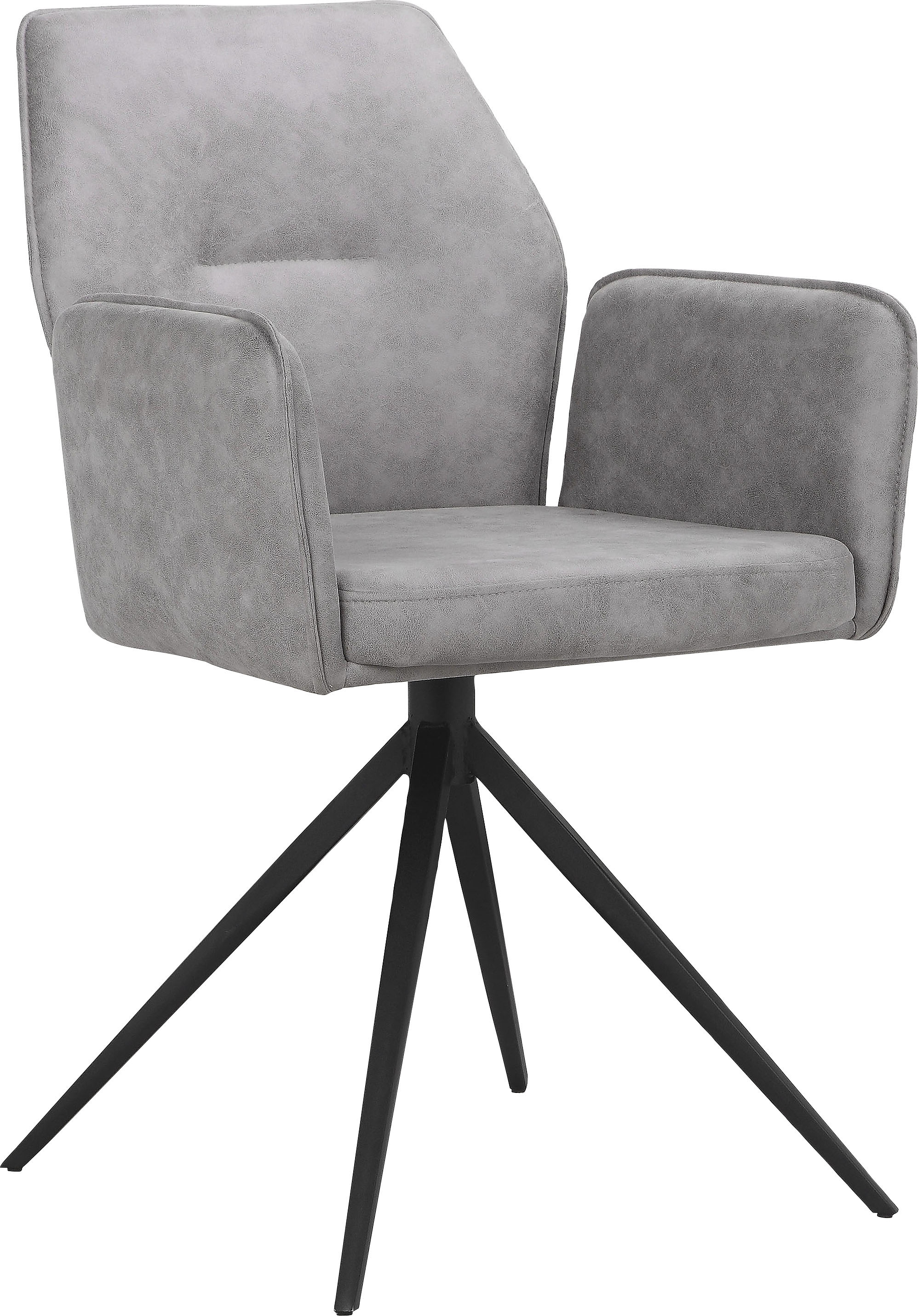 OTTO home Esszimmerstuhl "Ozias" () Sitz und Rücken gepolstert, Gestell aus Metall schwarz, Sitzhöhe 50 cm, 2er Set