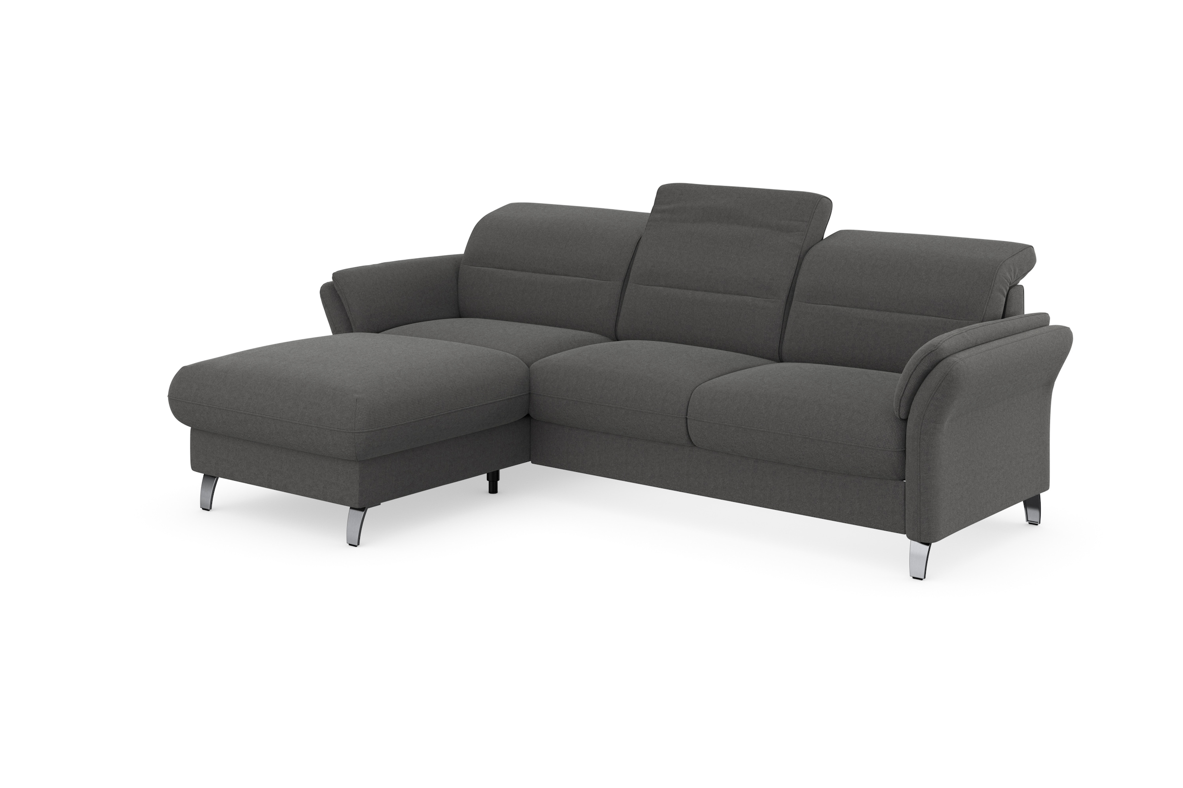 sit&more Ecksofa »Grenoble L-Form mit Federkern«, wahlweise mit Bettfunktion, Bettkasten, Arm- und Kopfteilverstellung