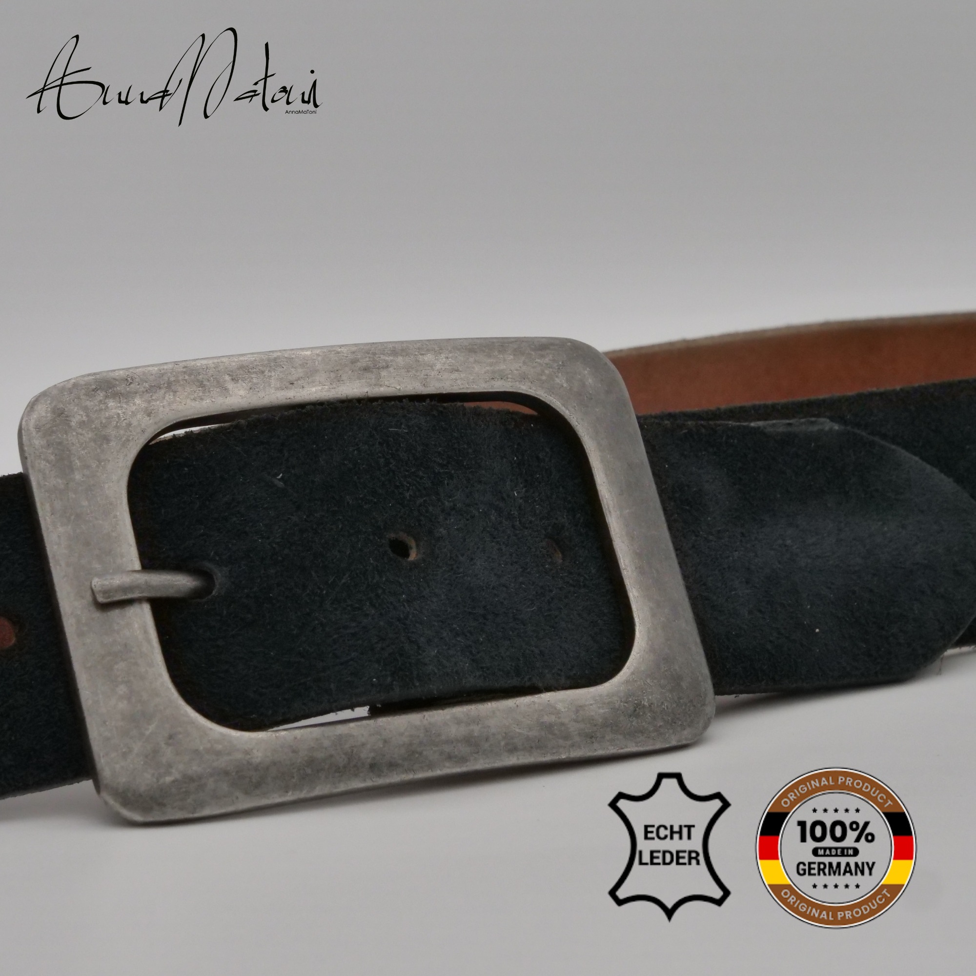 AnnaMatoni Ledergürtel "AnnaMatoni Damen Ledergürtel in hochwertigem Velour günstig online kaufen