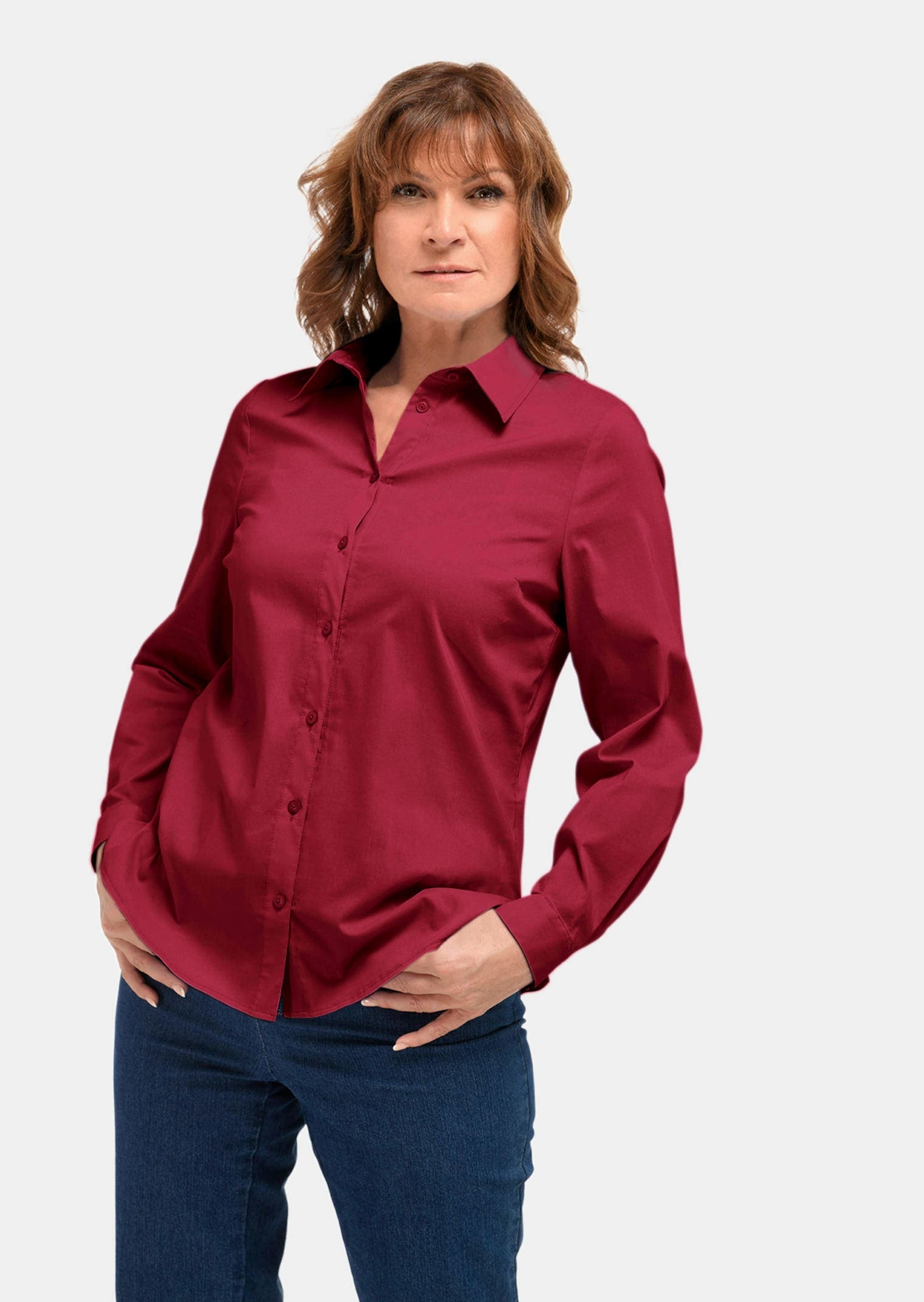 GOLDNER Langarmbluse "Kurzgröße Langarmbluse mit Elasthananteil" günstig online kaufen