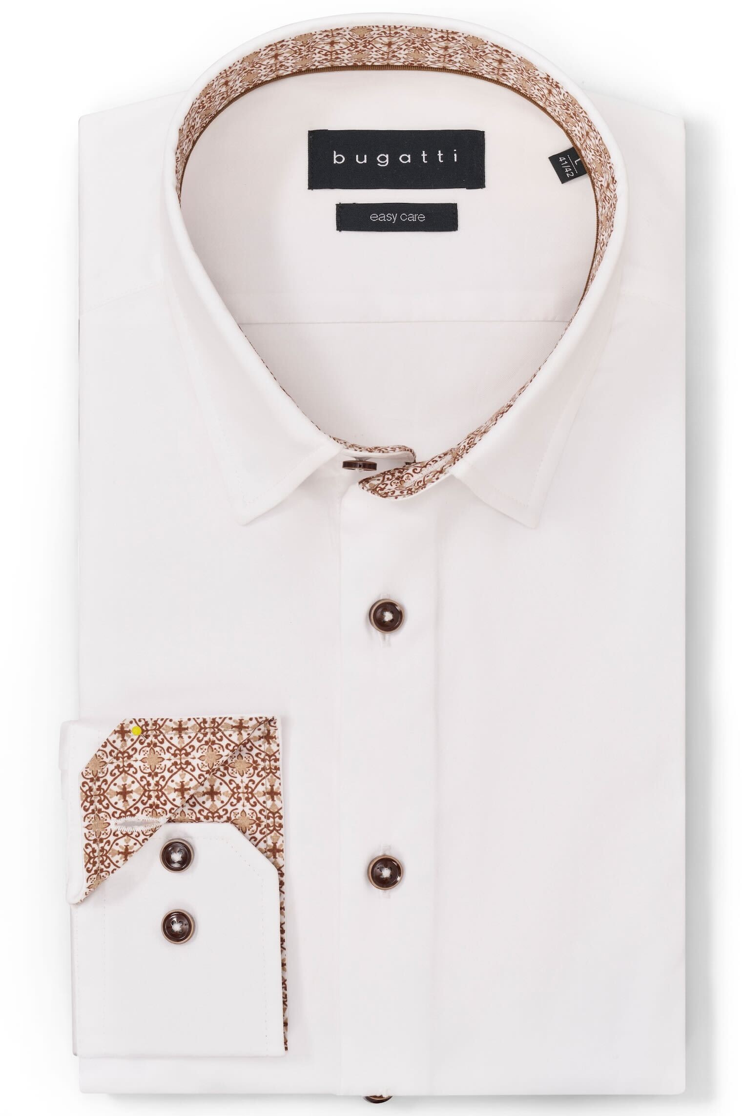 bugatti Businesshemd »Easy-Care Funktion« mit Kontraststoff am Innenkragen und Manschetten