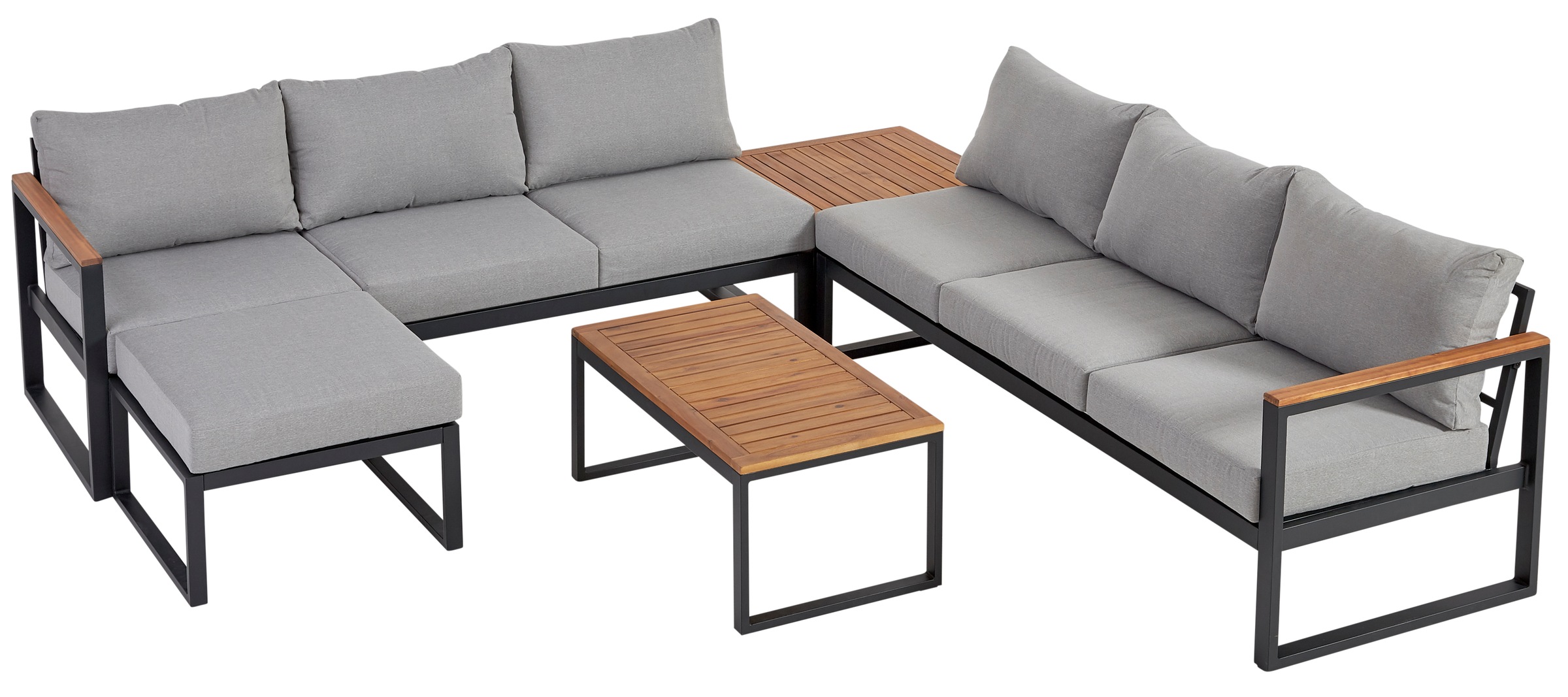 KONIFERA Gartenlounge-Set "Rhodos" Set, 2xBank,1xHocker, 1xTisch 65x50x37cm günstig online kaufen