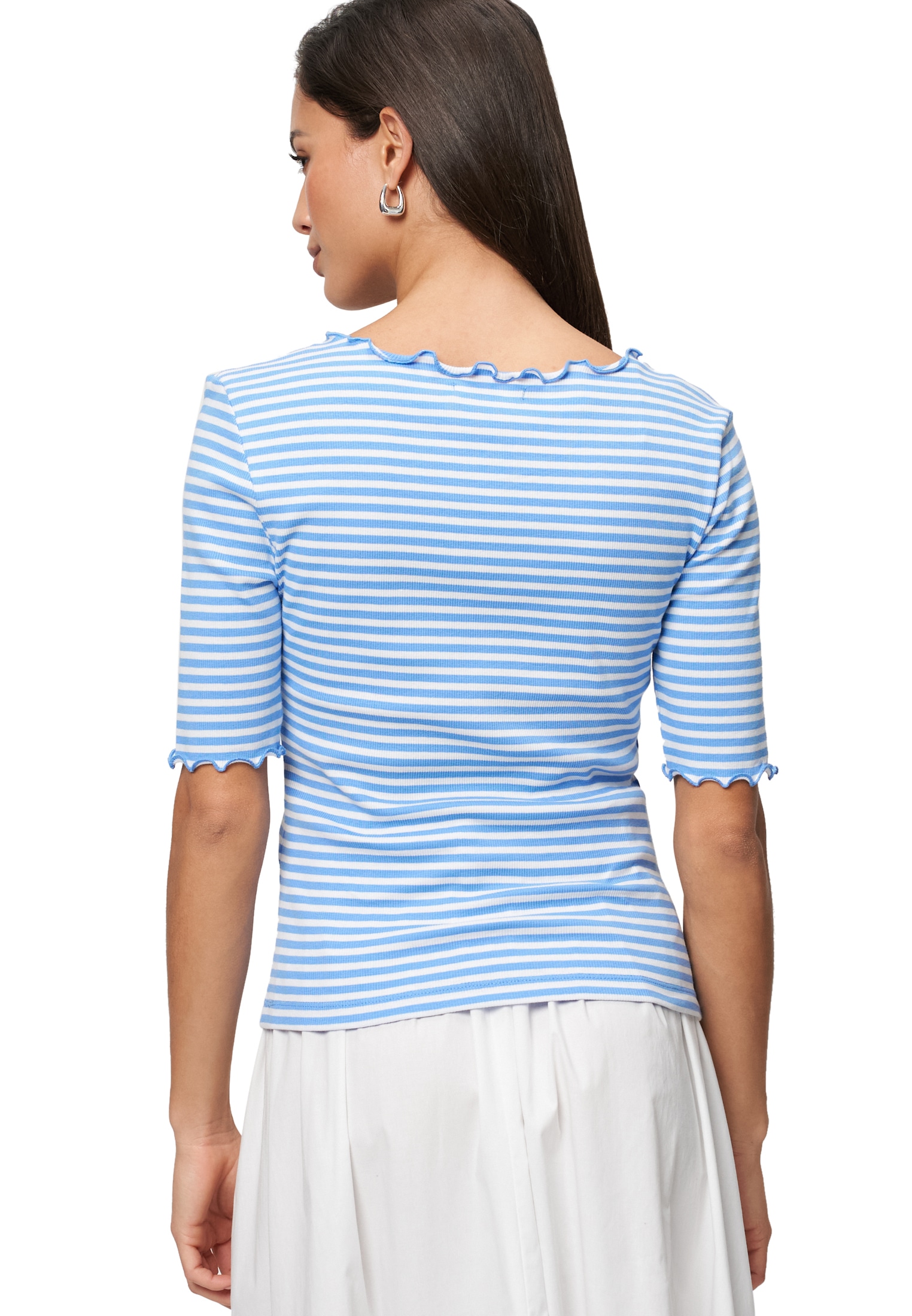 Zero 3/4-Arm-Shirt »zero Streifenshirt mit Ringelsaum«, (1 tlg.), weiteres Detail