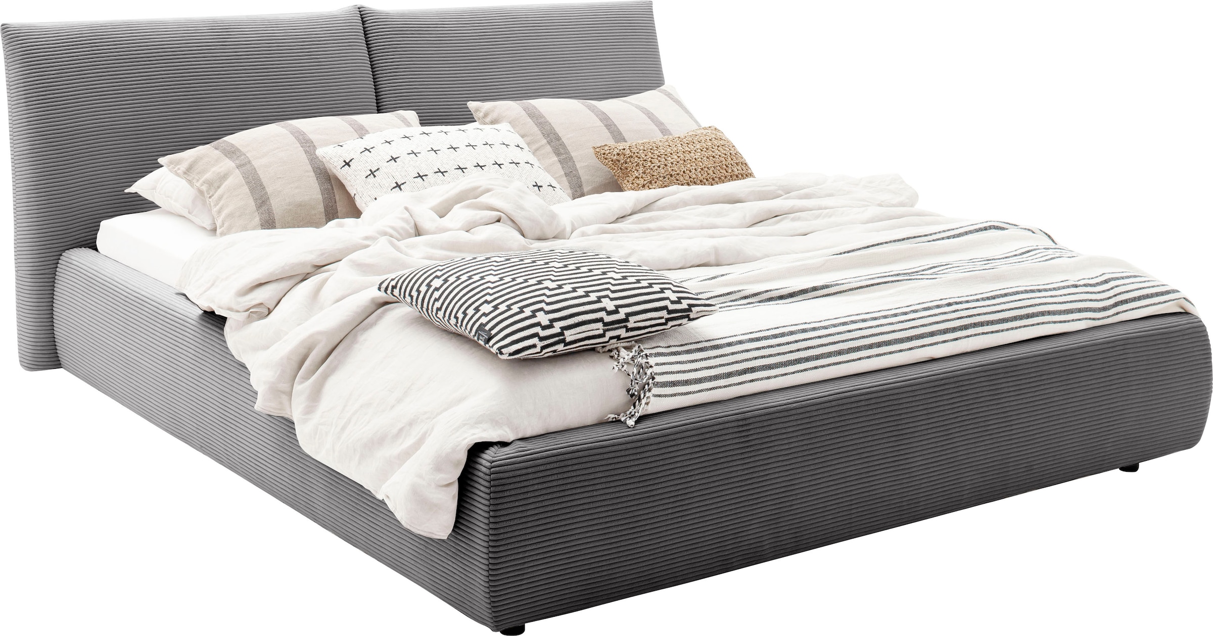Home affaire Polsterbett "Priora in 4 Breiten bis 200cm" auch in NaturLEDER günstig online kaufen
