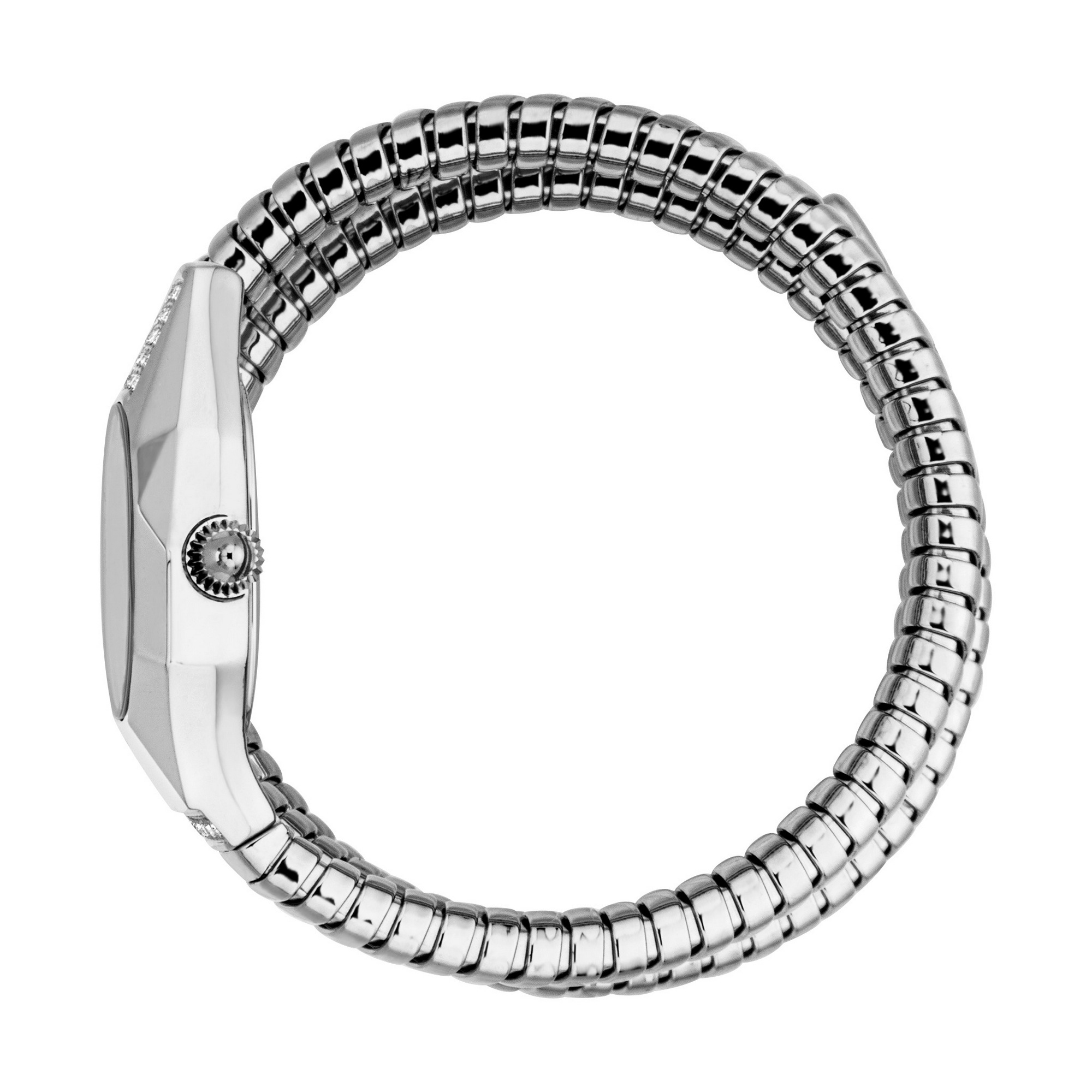 Just Cavalli Time Quarzuhr »Signature Snake« Armbanduhr, Damenuhr, Edelstahlarmband, analog, Kristallsteine