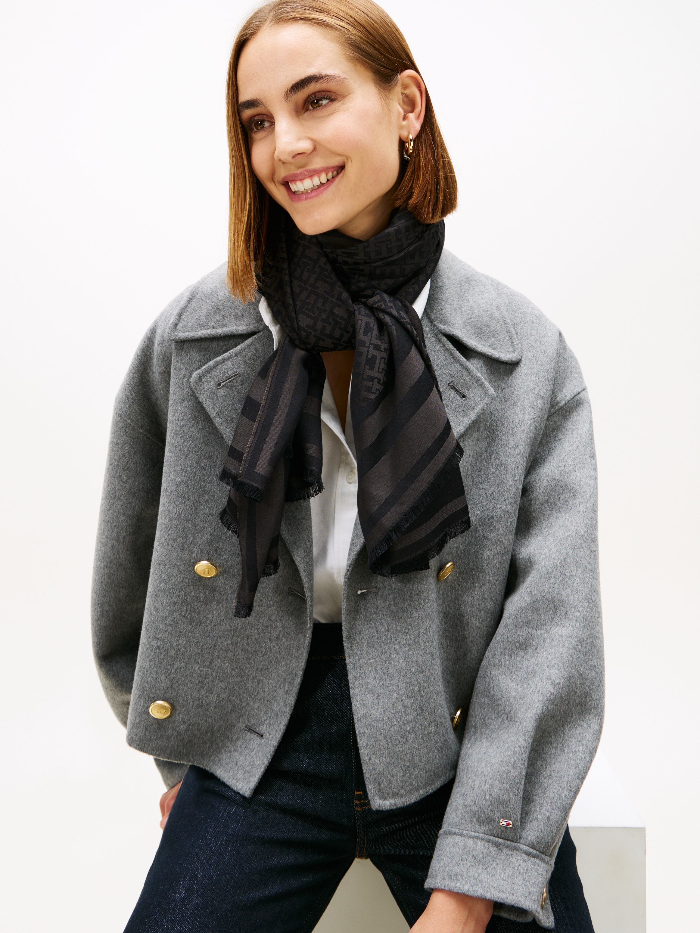 Tommy Hilfiger Modeschal "TH MONOGRAM" günstig online kaufen