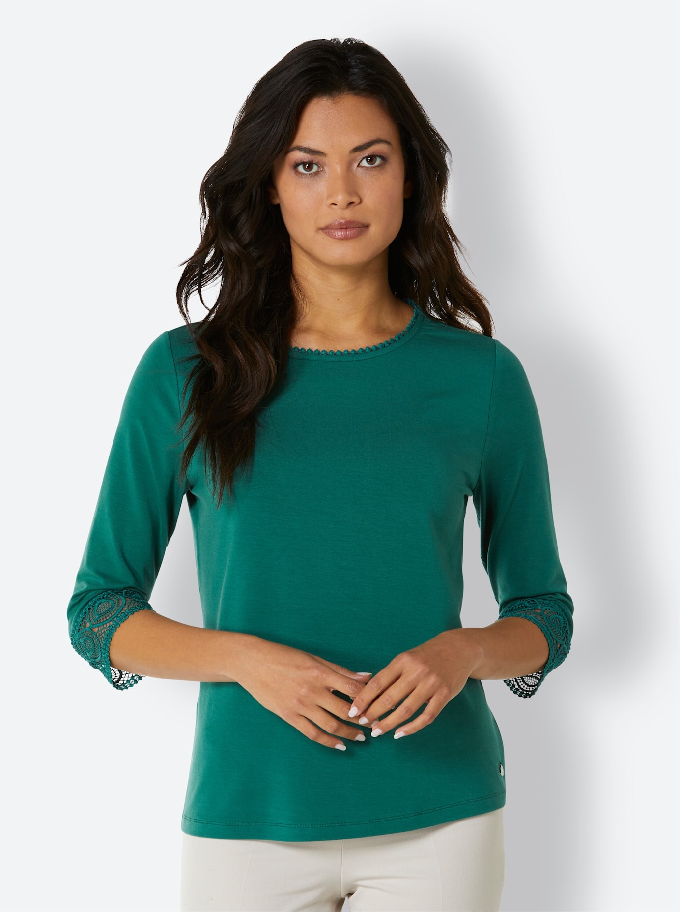 CREATION L PREMIUM 3/4-Arm-Shirt "Lyocell-Shirt", 1 Stk. günstig online kaufen