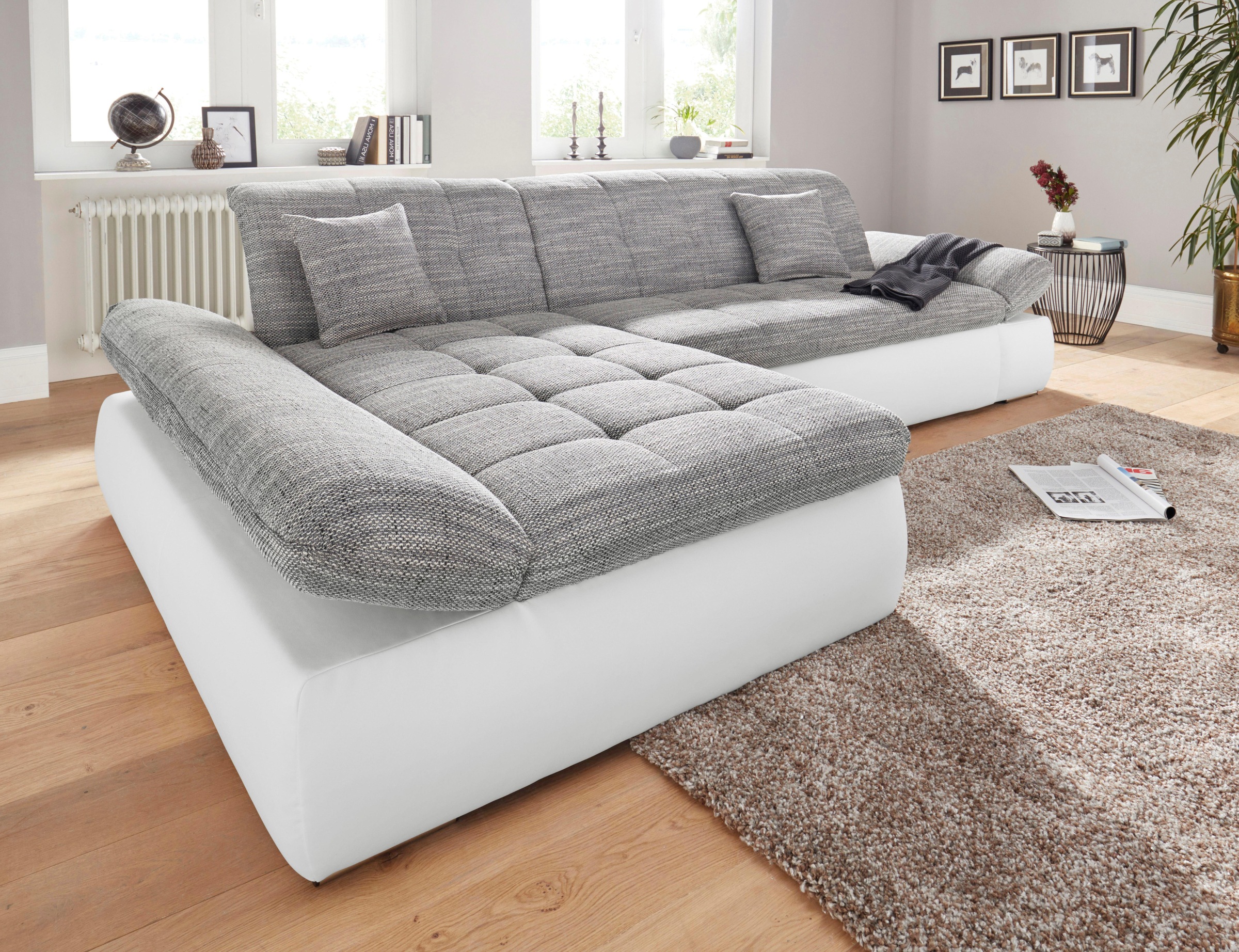 DOMO collection Ecksofa "PB Moric wahlweise mit Bettfunktion + Armteilverst günstig online kaufen