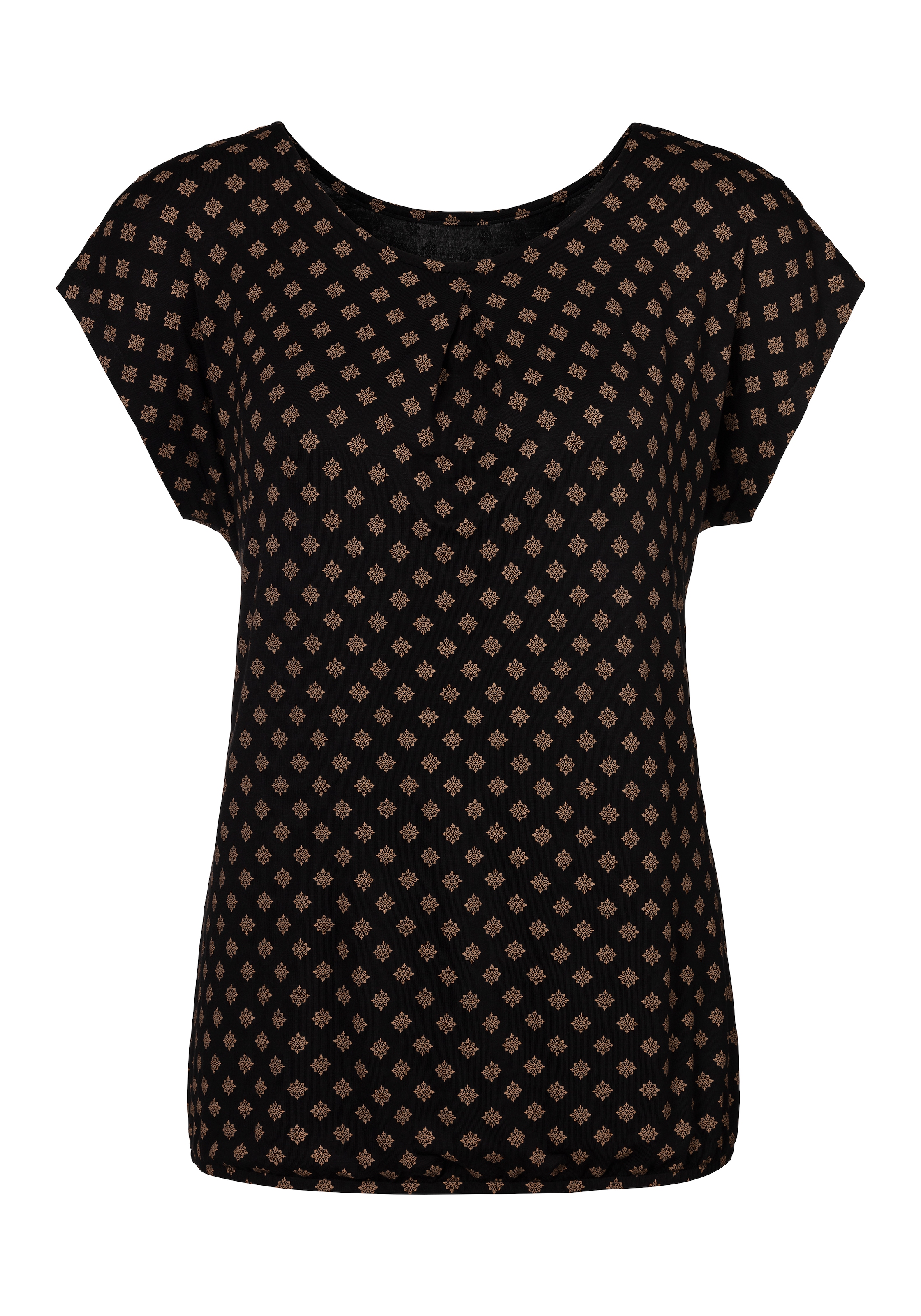LASCANA Kurzarmshirt »mit Kellerfalte am Ausschnitt«, (2er-Pack), aus weichem Viskose-Stretch