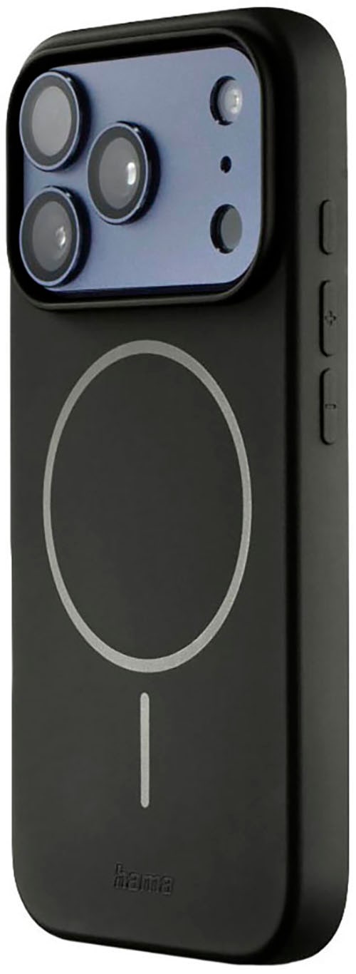 Hama Smartphone-Hülle »Handyhülle magnetisch für Apple iPhone 17 Pro 18 Pro Schwarz« Magnetisch, Kratzschutz, Ultra-Slim-Design, bezogene Seitentasten