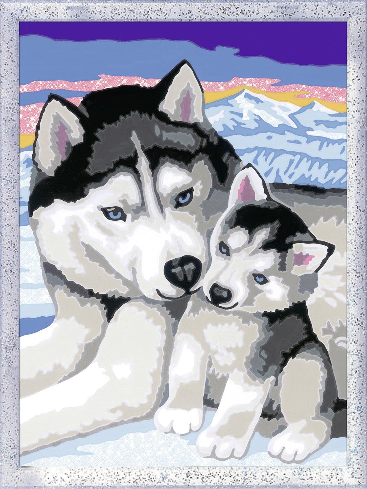 Ravensburger Malen nach Zahlen »Husky Kuss«, Made in Europe