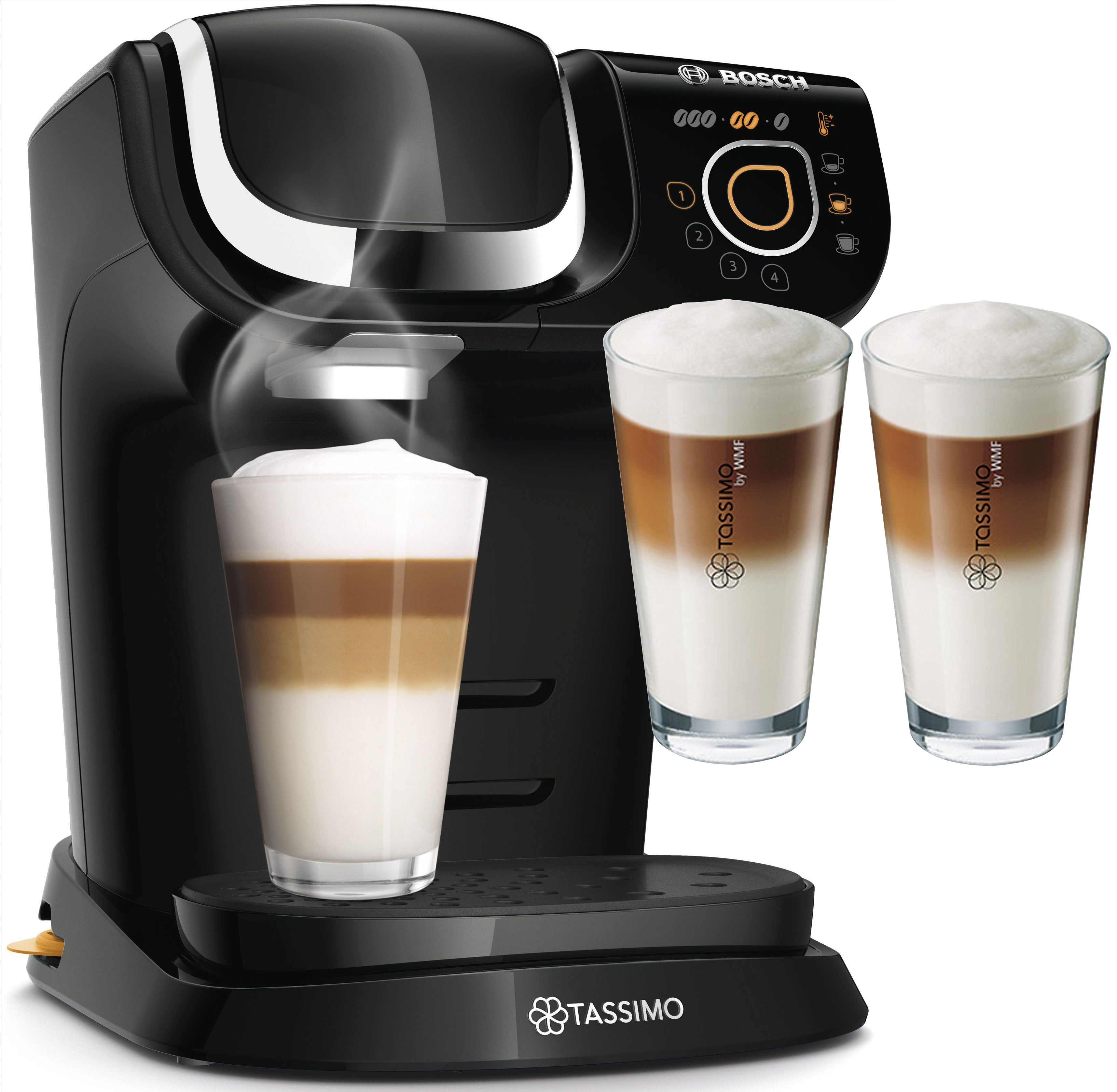TASSIMO Kapselmaschine „My Way 2 TAS6502“, inkl. 2 TASSIMO Latte-Macchiato-Gläser „by WMF“ Wert: UVP € 9,99