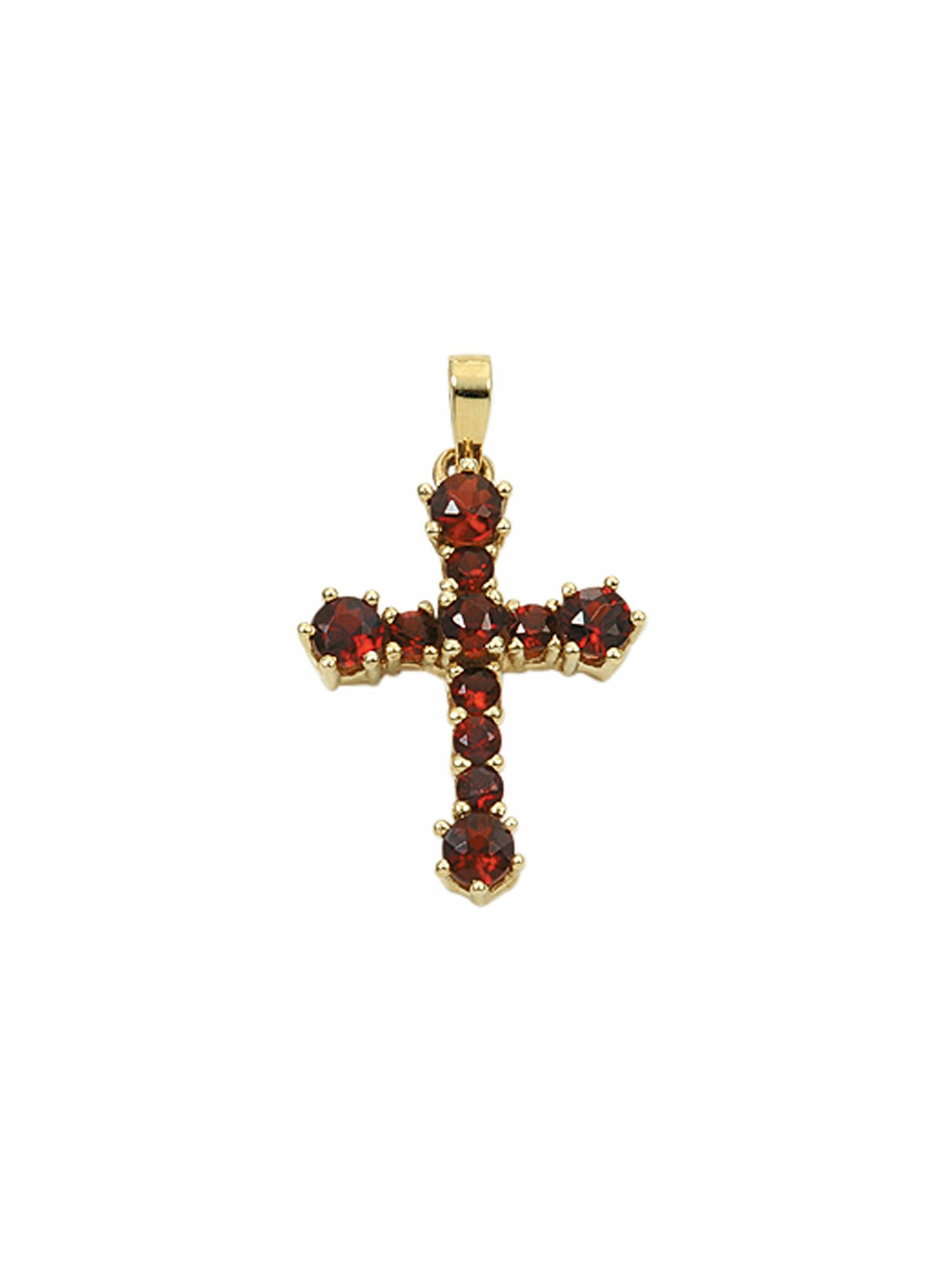 Kettenanhänger »333 Gold Anhänger Kreuz mit Granat«, mit Granat Goldschmuck für Damen...