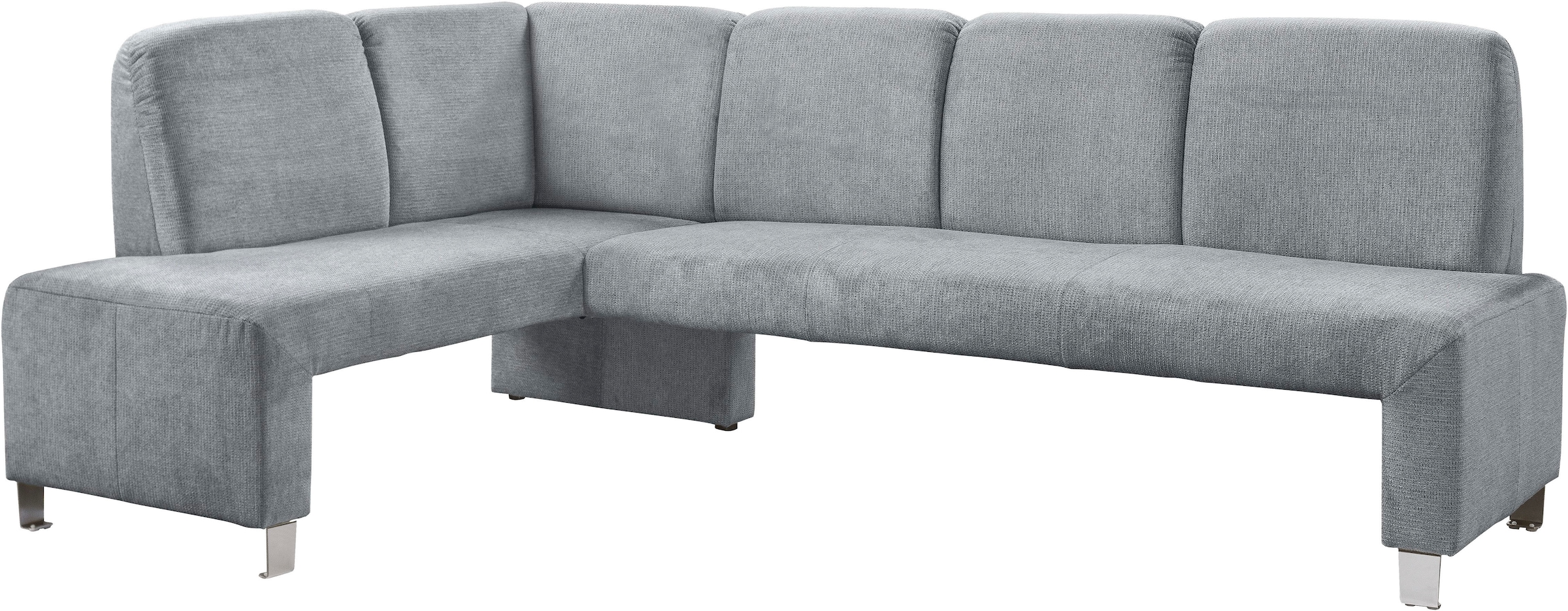 exxpo - sofa fashion Eckbank "Intenso, viele Bezugsstoffe Cord, Struktur 243/158 cm (B/T)" hohe Bodenfreiheit, frei im Raum stellbar, hoher Sitzkomfort