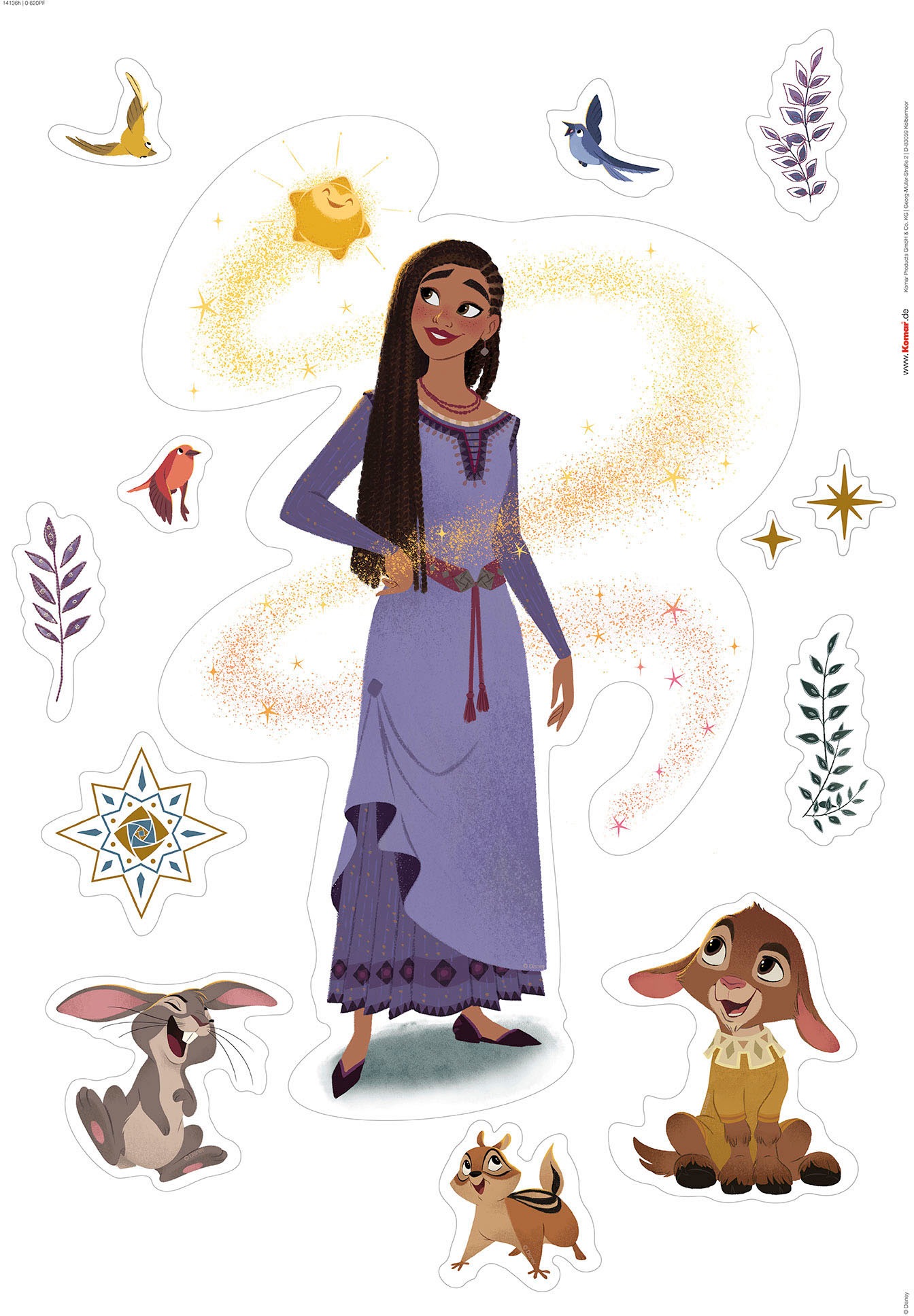 Komar Wandtattoo "Stardust - Größe 50 x 70 cm" selbstklebend, Wandsticker, günstig online kaufen