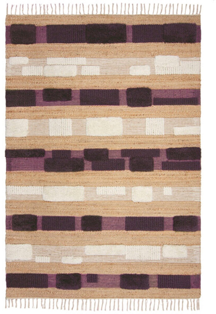 FLAIR RUGS Teppich »MEDINA BLOCKS«, rechteckig, 22 mm Höhe, Jute/-und Wollmischung