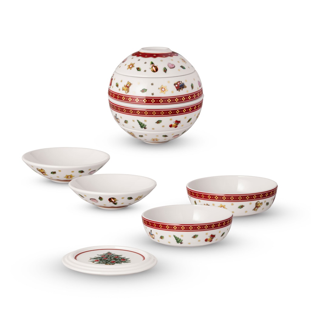 Villeroy & Boch Geschirr-Set »La Petit Boule Dinner-Set Toy's Delight weiß-rot«