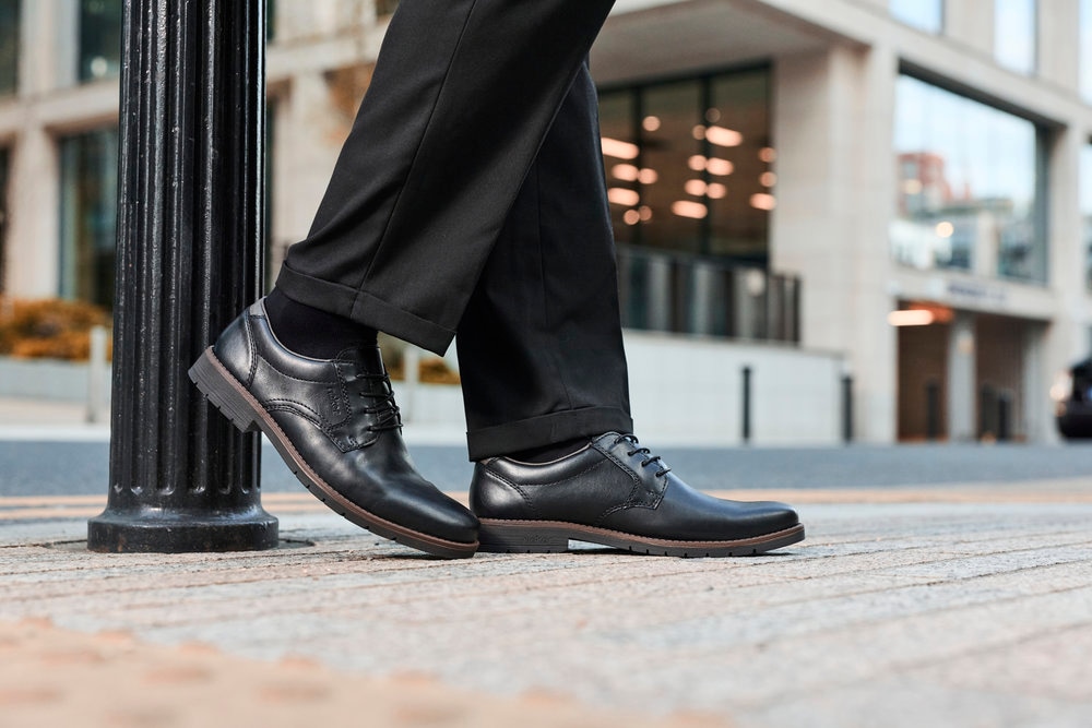 Rieker Schnürschuh  Halbschuh, Business-Schnürer, Anzugschuh mit Blockabsatz