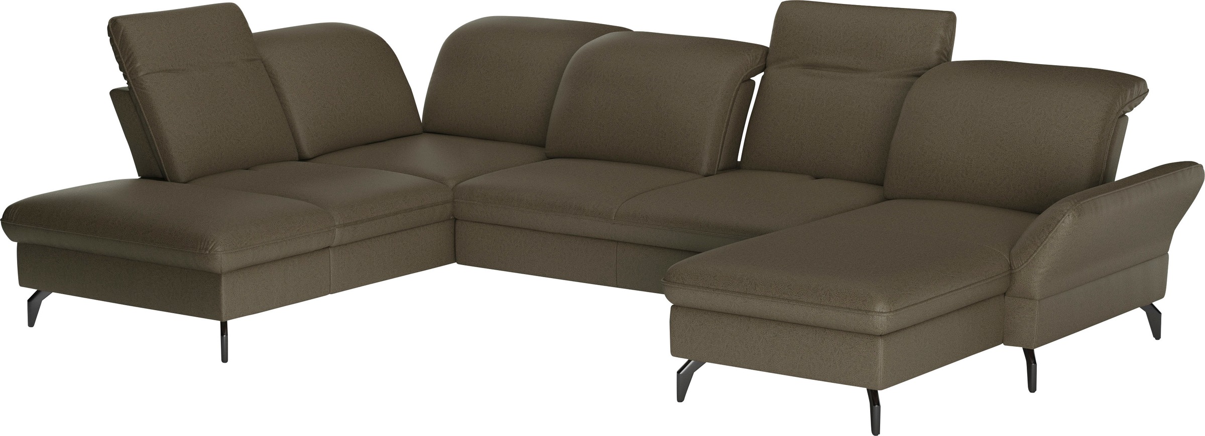 sit&more Wohnlandschaft Leandro U-Form, Wahlweise mit Bett-, Kopfteil - und günstig online kaufen