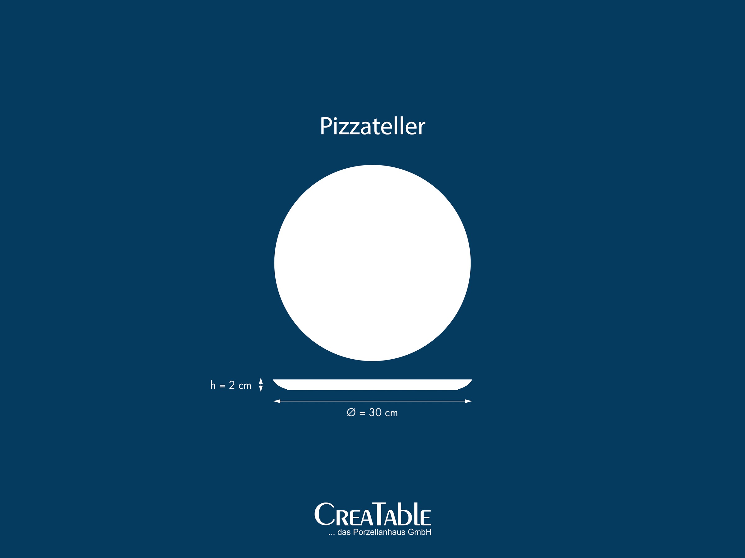 CreaTable Pizzateller »Milano Sofia, Teller-Set, 4-tlg.« Vielseitig einsetzbar, Europäische Qualität
