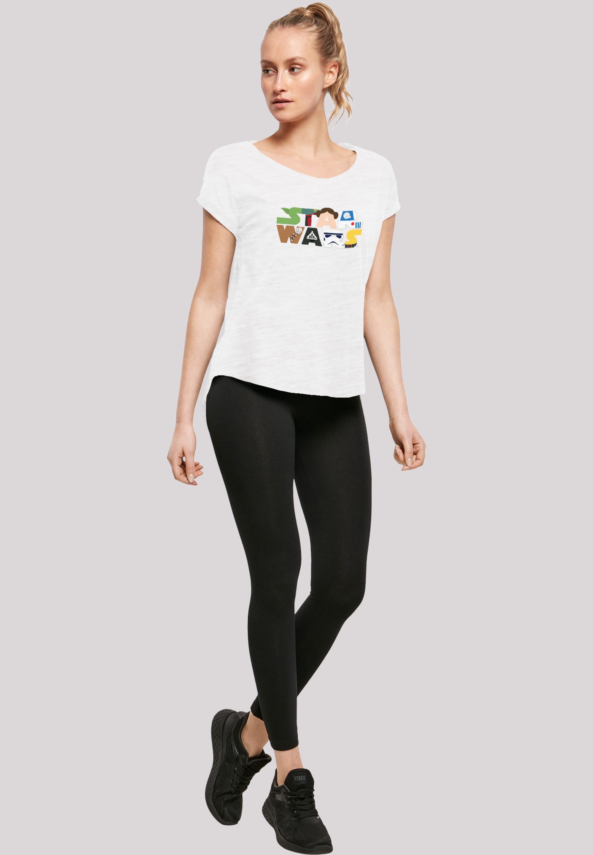 F4NT4STIC Kurzarmshirt »Damen Tee«, bestellen Slub | Ladies Long Logo BAUR (1 Character Star with online Wars tlg.)