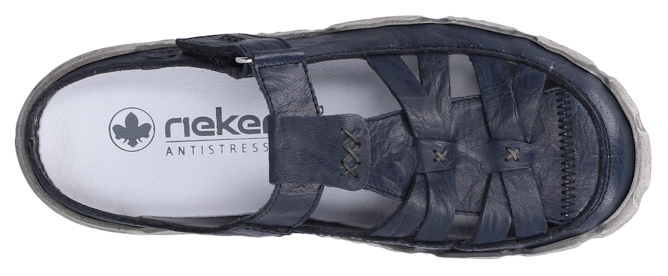 Rieker Clog  Sabot, Sommerschuh, Schlappen, Hausschuh mit Ziernähten