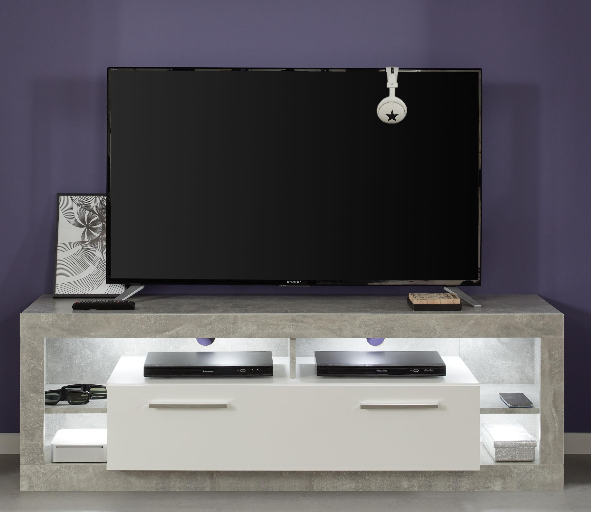 INOSIGN Lowboard "Gwendolyn" 1 tlg. TV-Board, in 2 Breiten, 1 Klappe, 4 Fäc günstig online kaufen