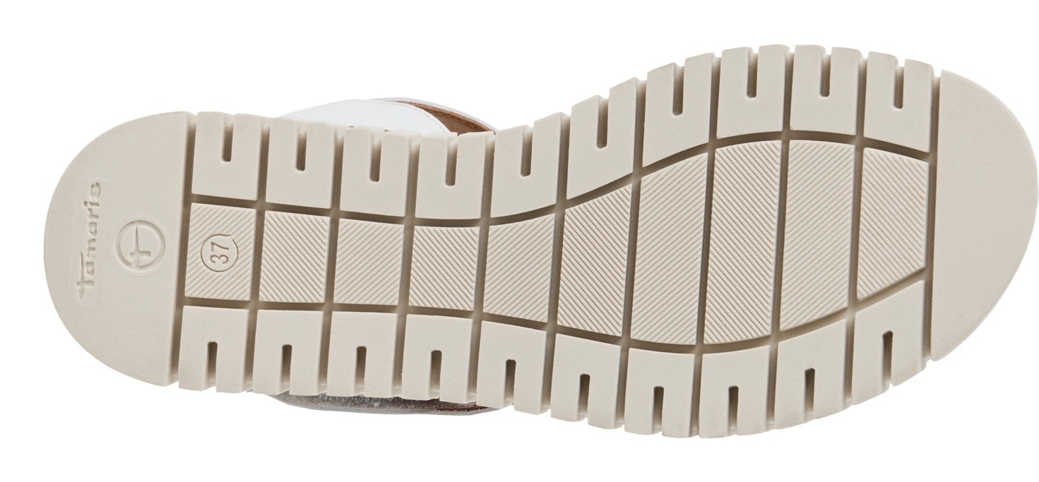 Tamaris Sandalette, Riemchensandale, Sommerschuh mit geriffelter Plateausohle