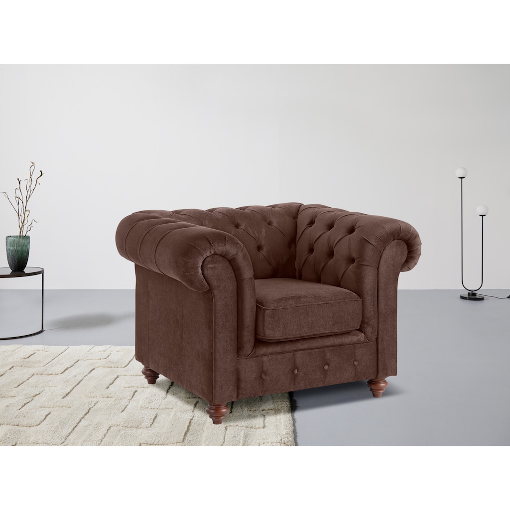 Home affaire Sessel »Chesterfield B/T/H: 105/69/74 cm«