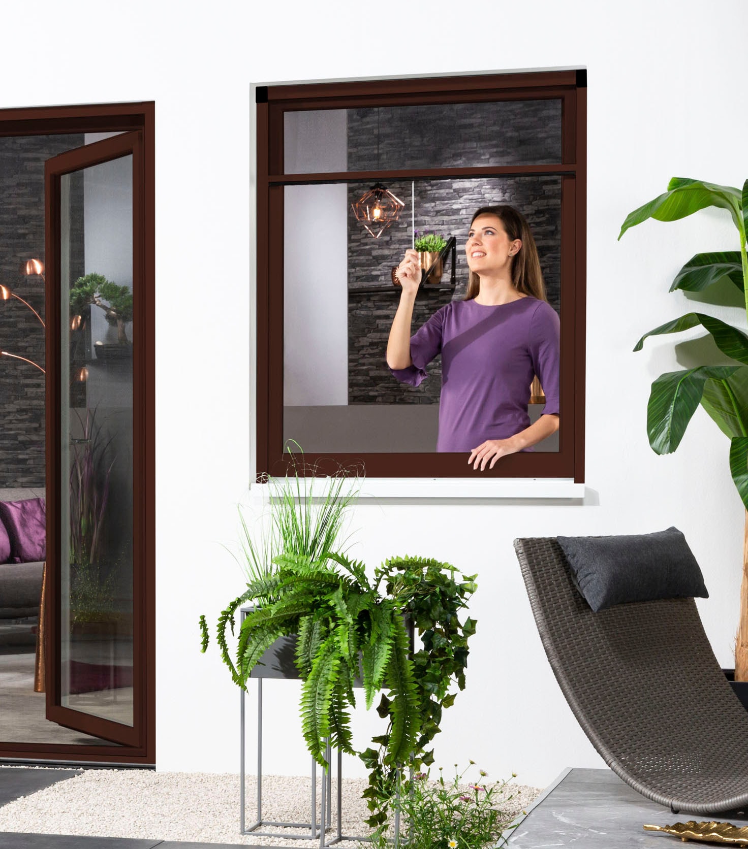 hecht international Insektenschutz-Fensterrahmen »SMART«, 160x160 cm, kürzbar