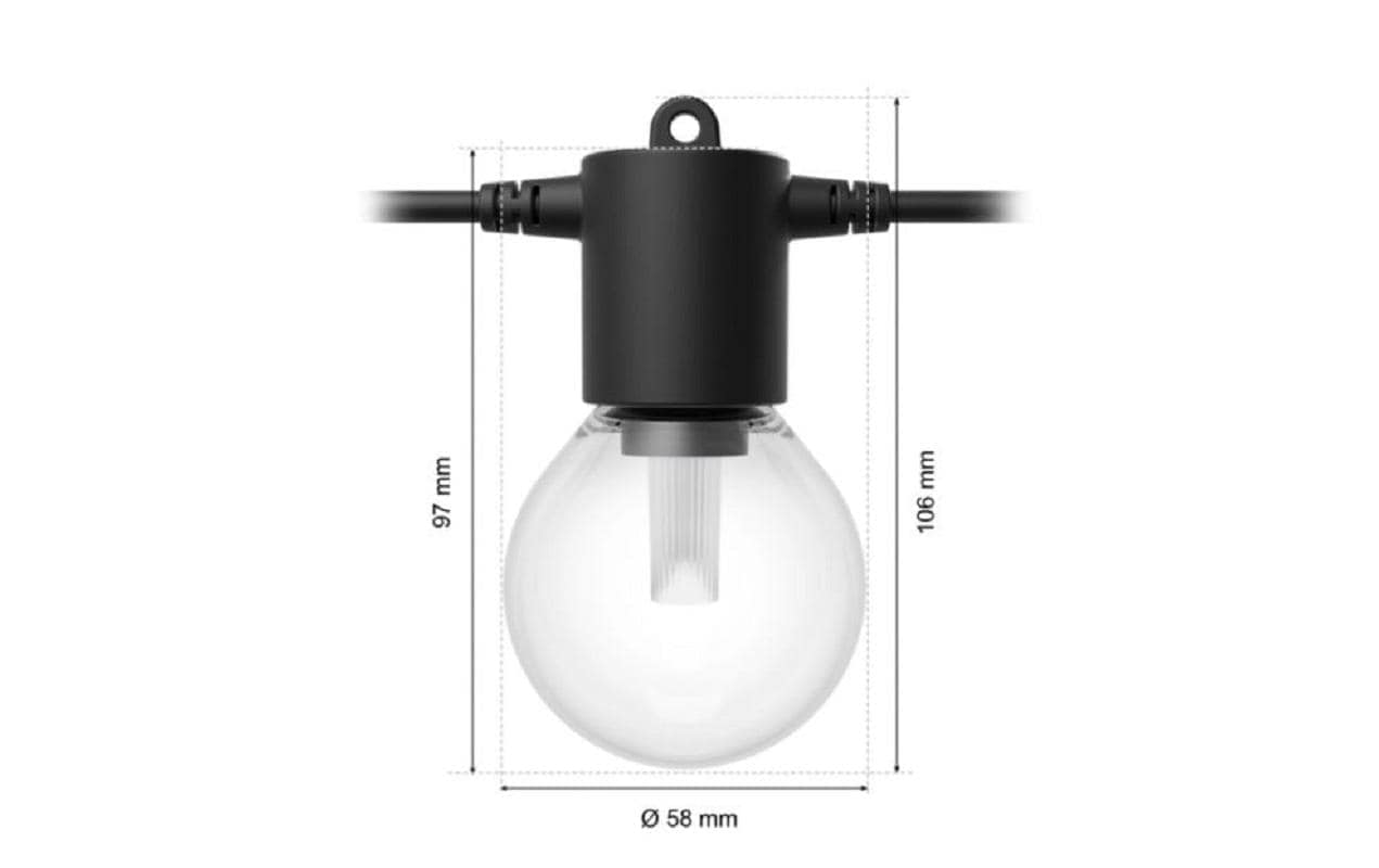 Philips Hue LED-Lichterkette »Festavia Globe Outdoor Erweiterung 14 m«