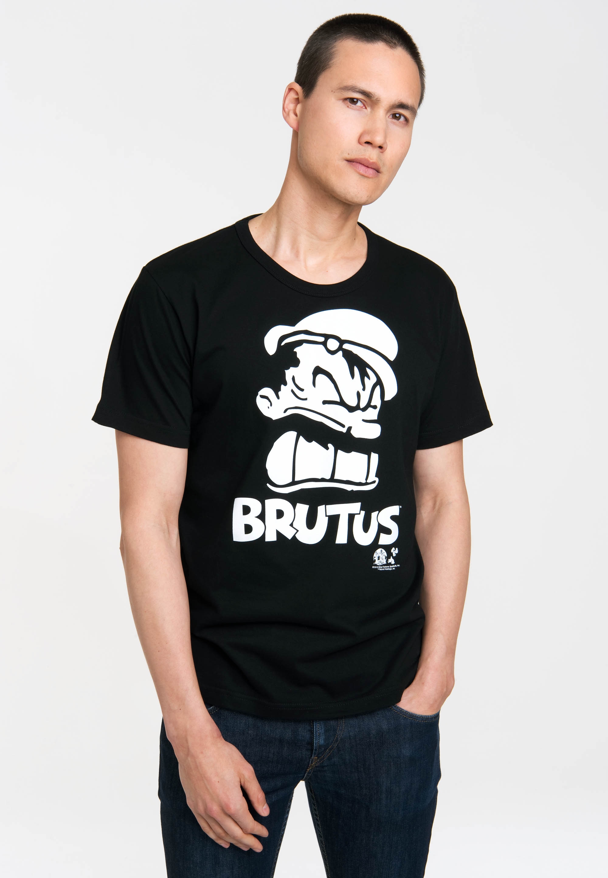 LOGOSHIRT T-Shirt "Popeye - Brutus Portrait", mit Brutus-Frontprint günstig online kaufen