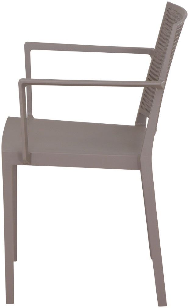 Siena Garden Gartensessel »Square 2er Set Stapelsessel taupe« Set, 2 Stk. tlg. Gestell, Polypropylen/Glasfaser